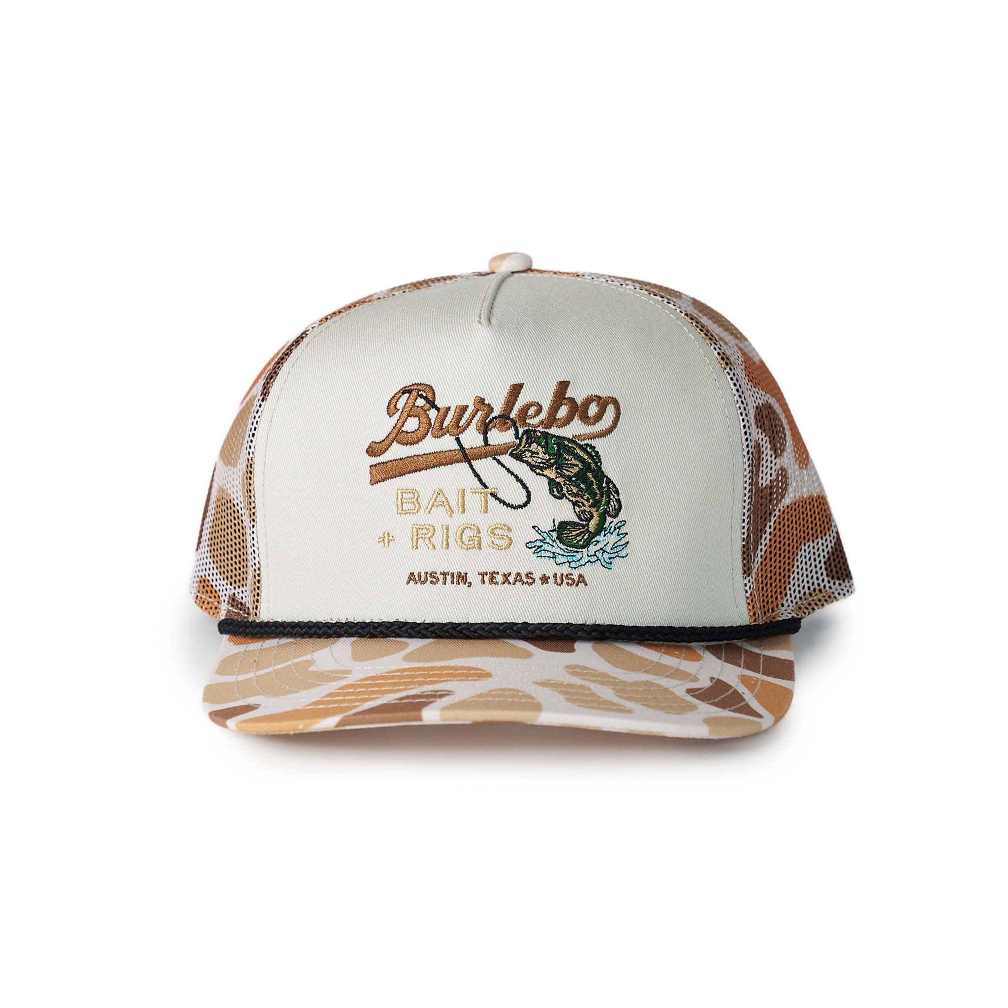 Bait and Rigs Camo Rope Hat