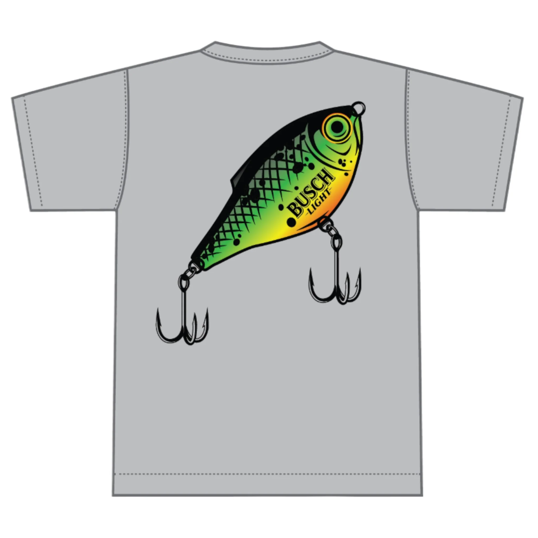 Busch Light Lure Short Sleeve T-Shirt in Grey