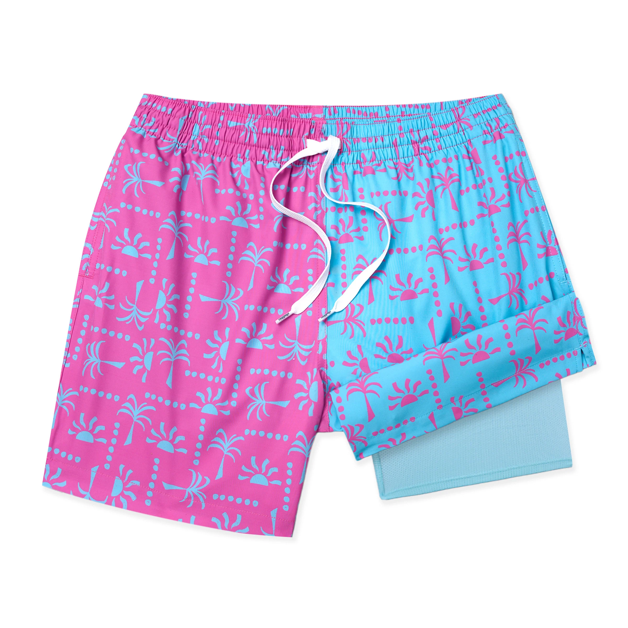 The Pacific Grid 5.5 Inch Lined Swim Shorts - Image 4