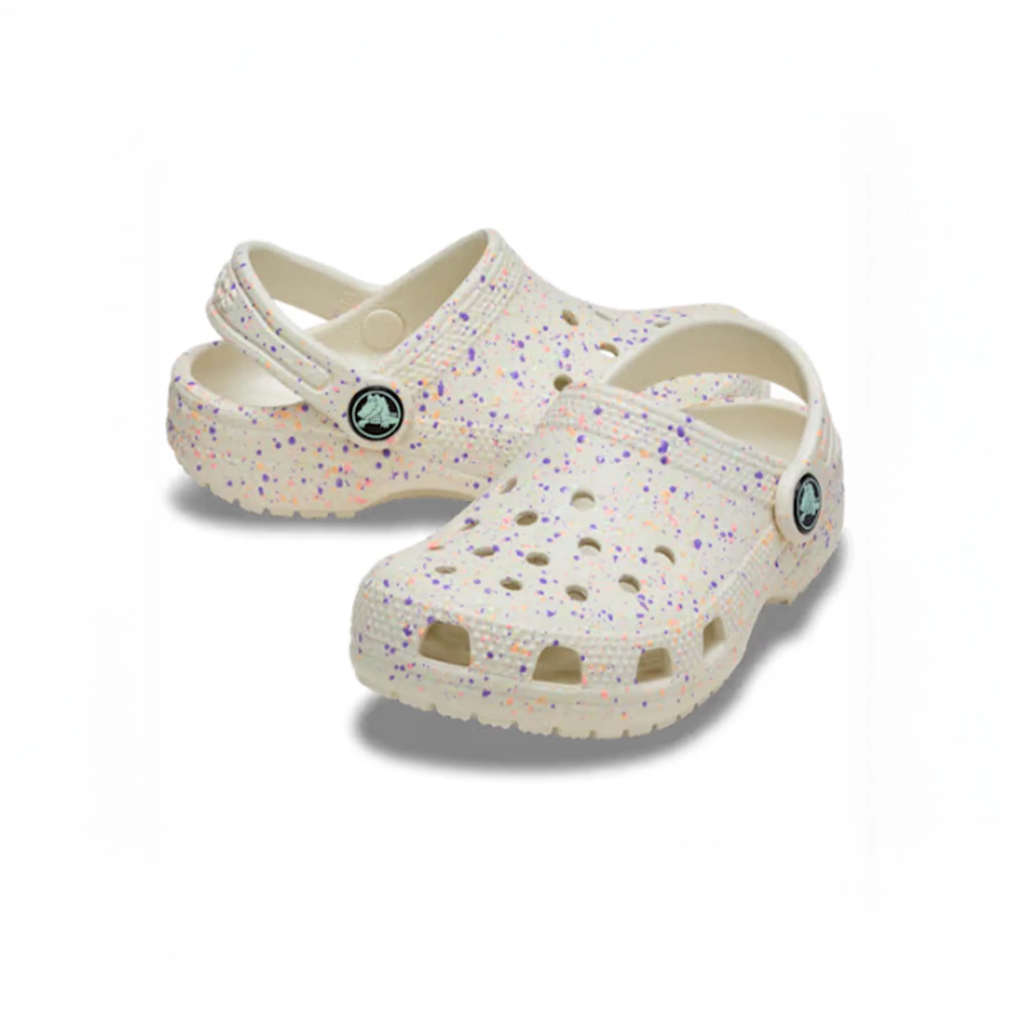Kids Classic Clog in Glow Paint Splatter Clog