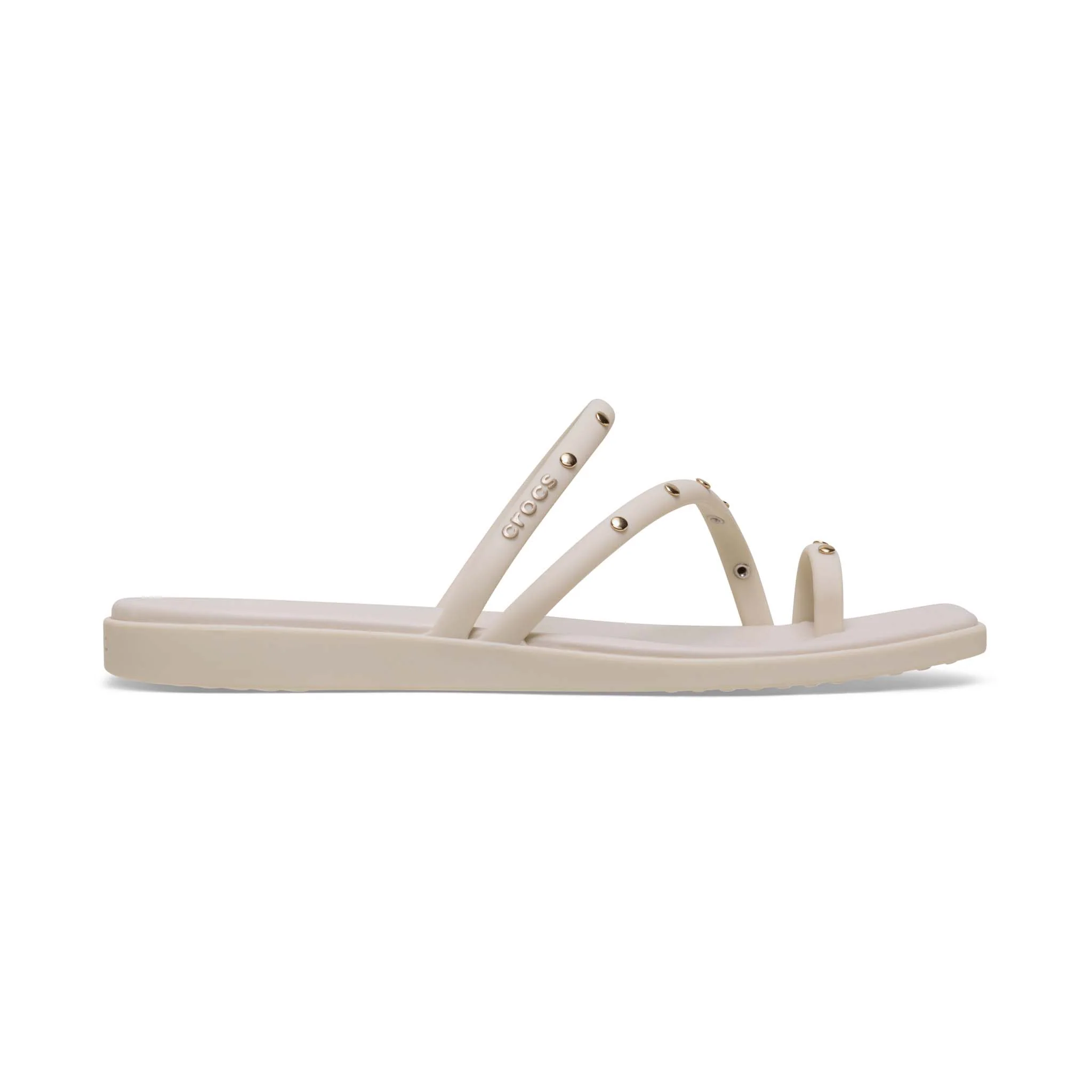 Miami Studded Toe Loop Sandals in Almond Tint - Image 6