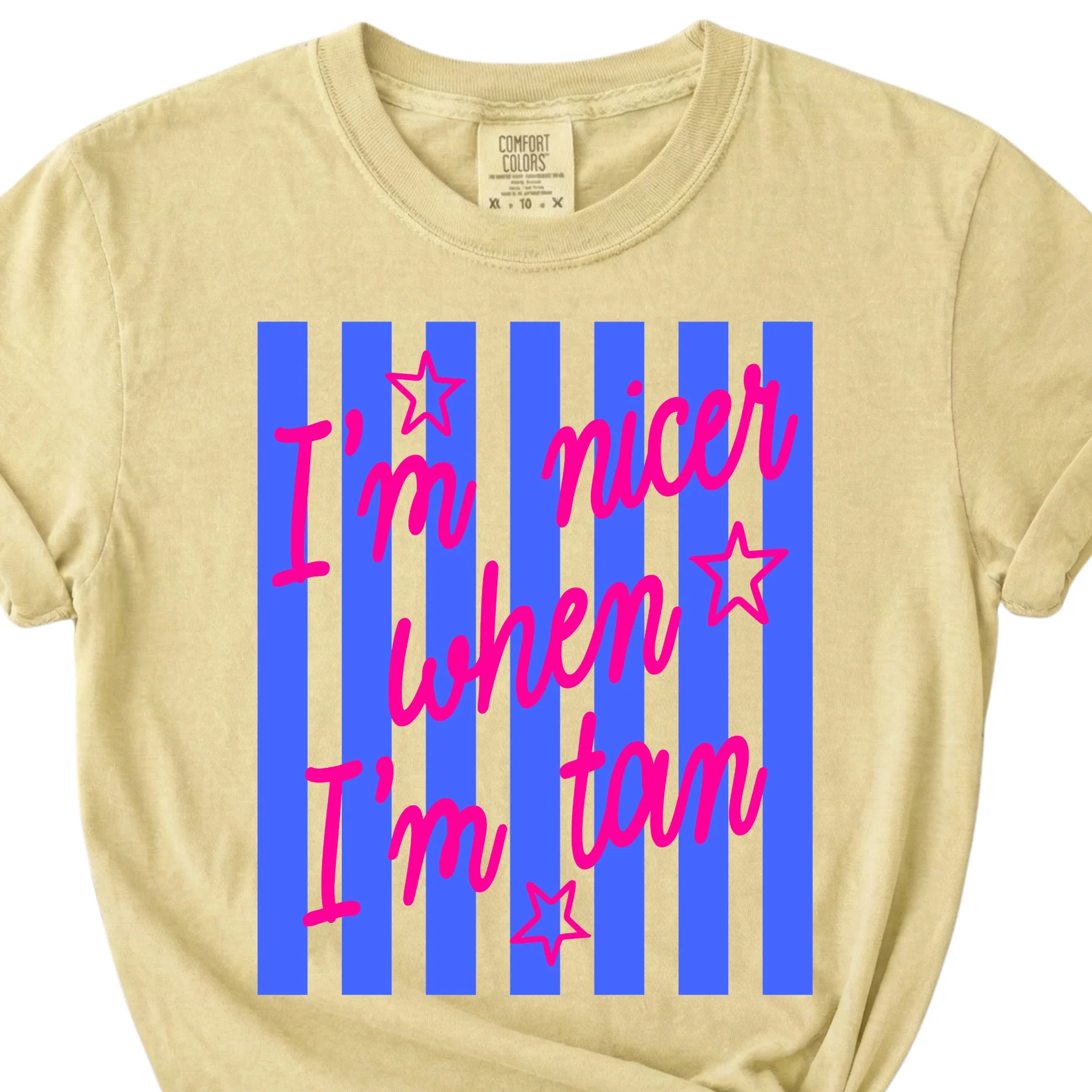 I'm Nicer When I'm Tan Short Sleeve T-Shirt - Image 2
