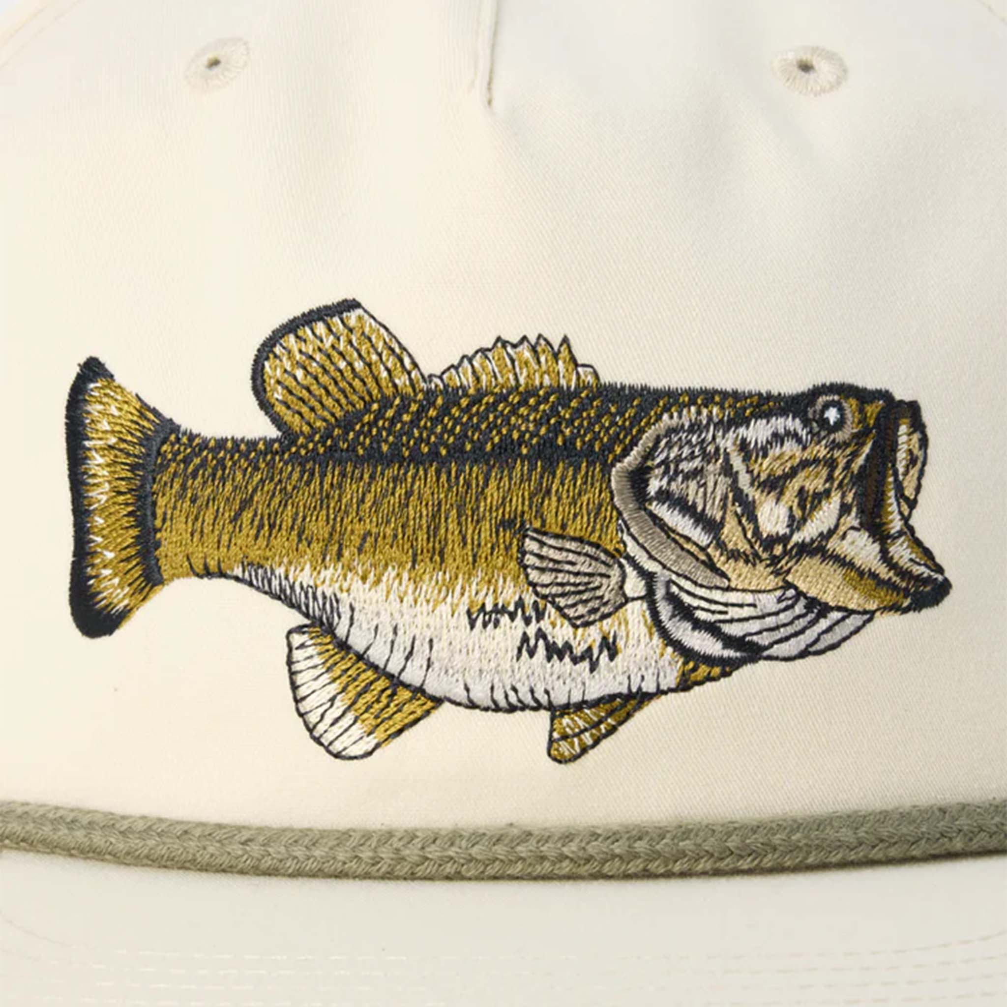 Bass Snapback Hat in Ivory - Image 2
