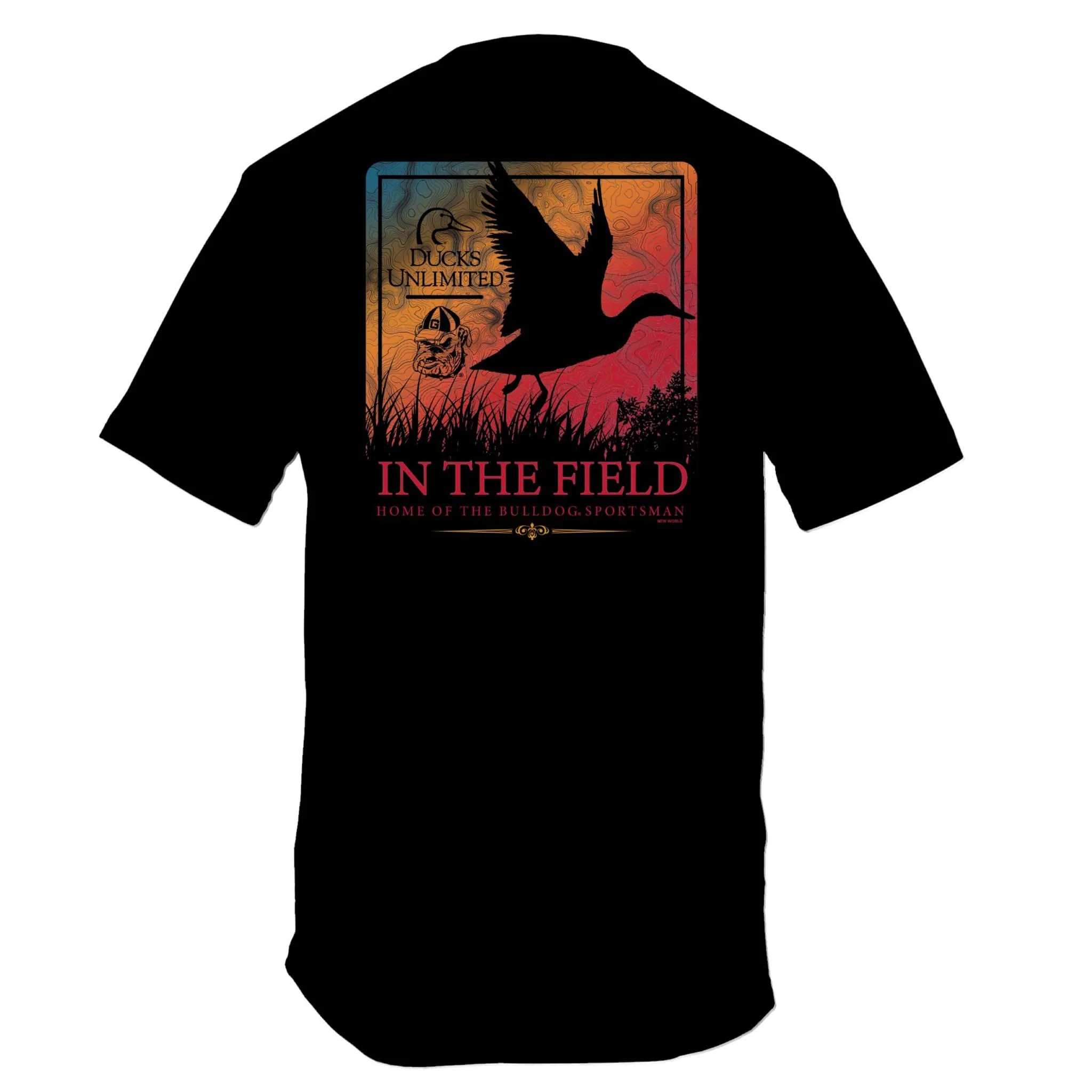 UGA Sunset Duck Short Sleeve T-Shirt in Black