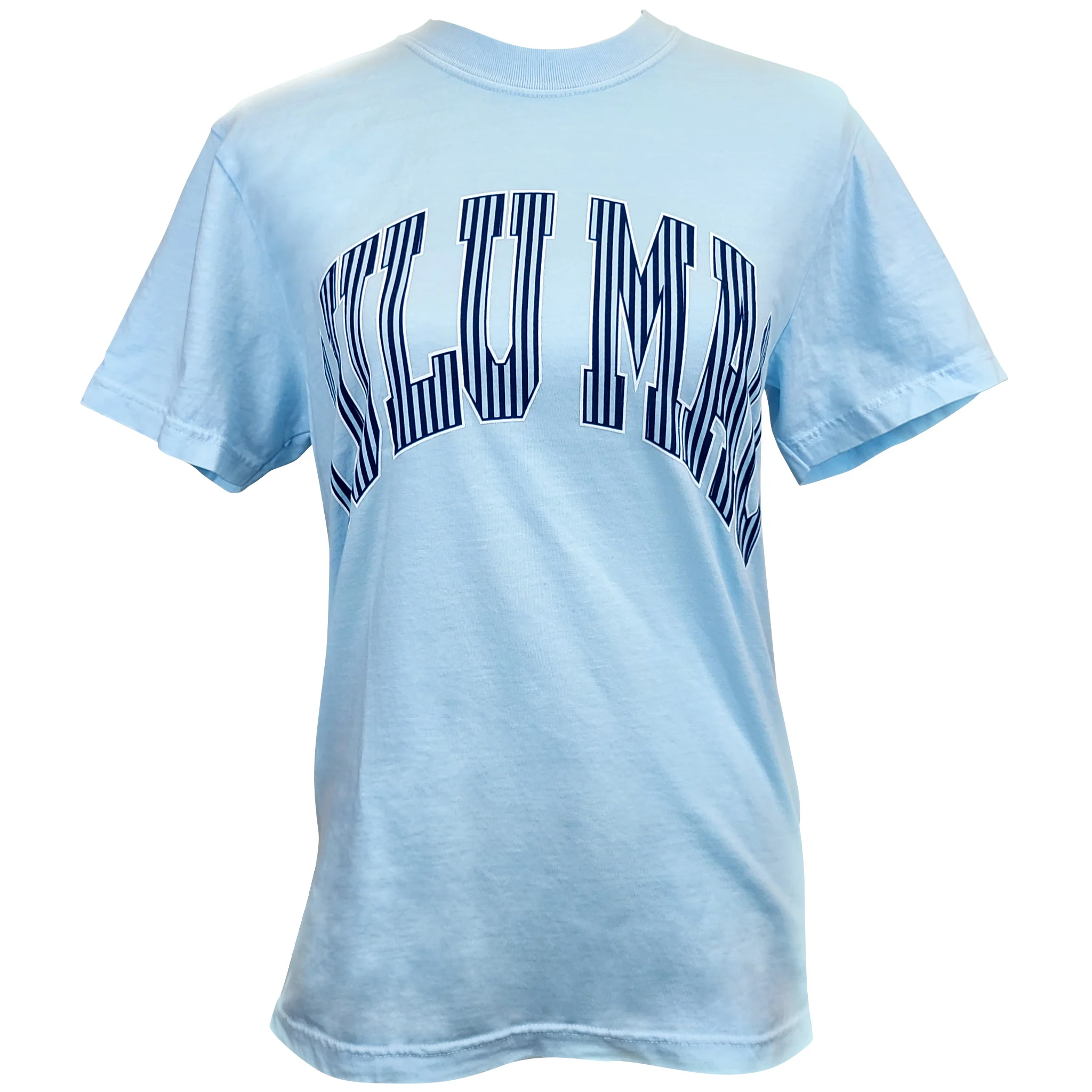 Lulu Mac Stripe Fill Short Sleeve T-Shirt in Chambray