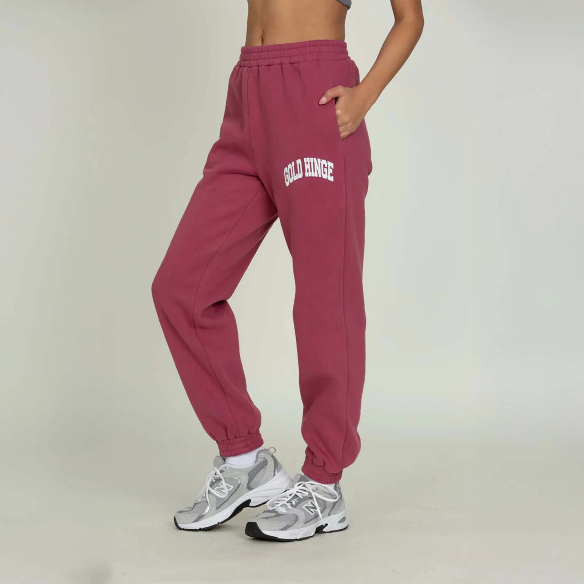 Logo Sweatpants in Pale Mulberry - Image 3