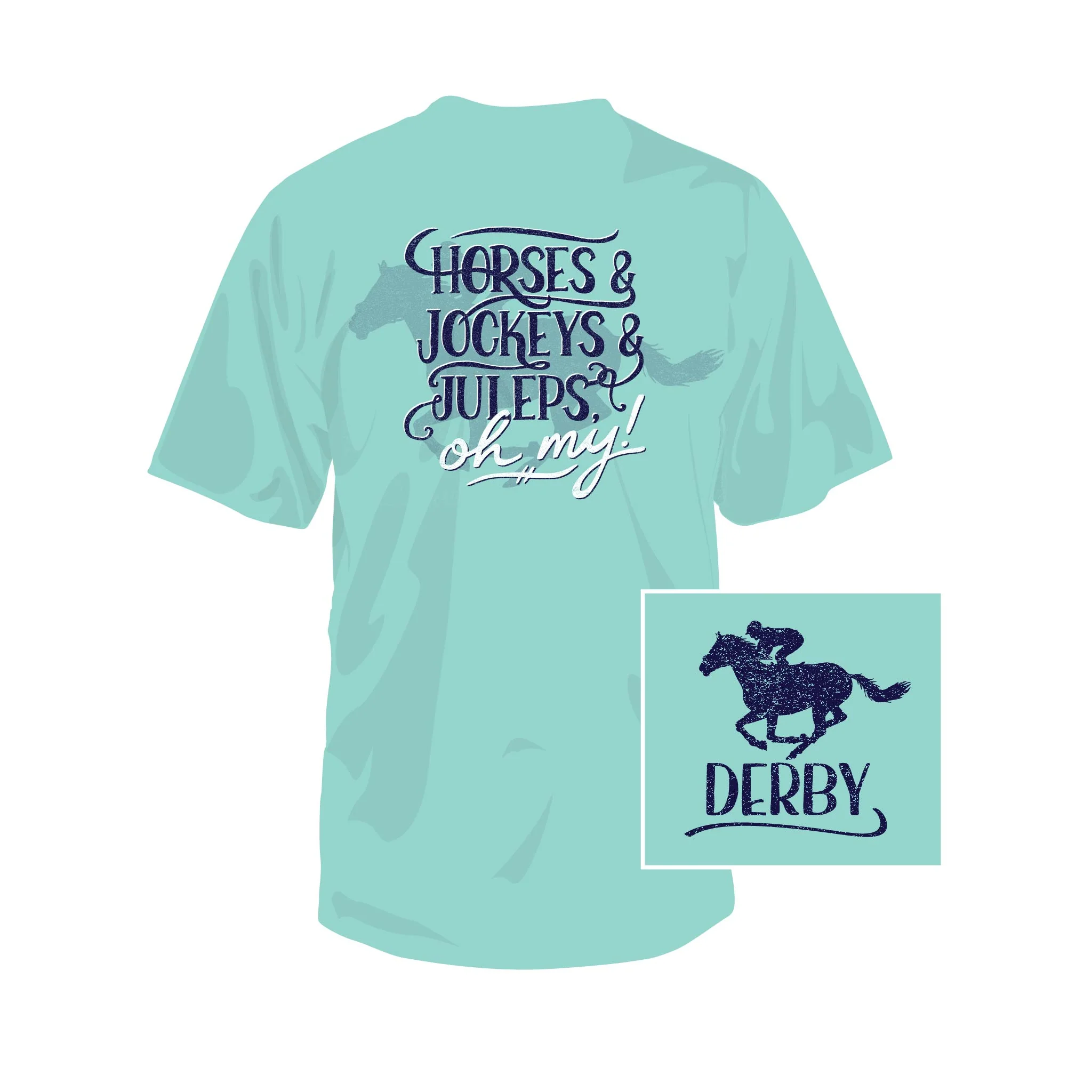 Horses & Jockeys & Juleps Short Sleeve T-Shirt