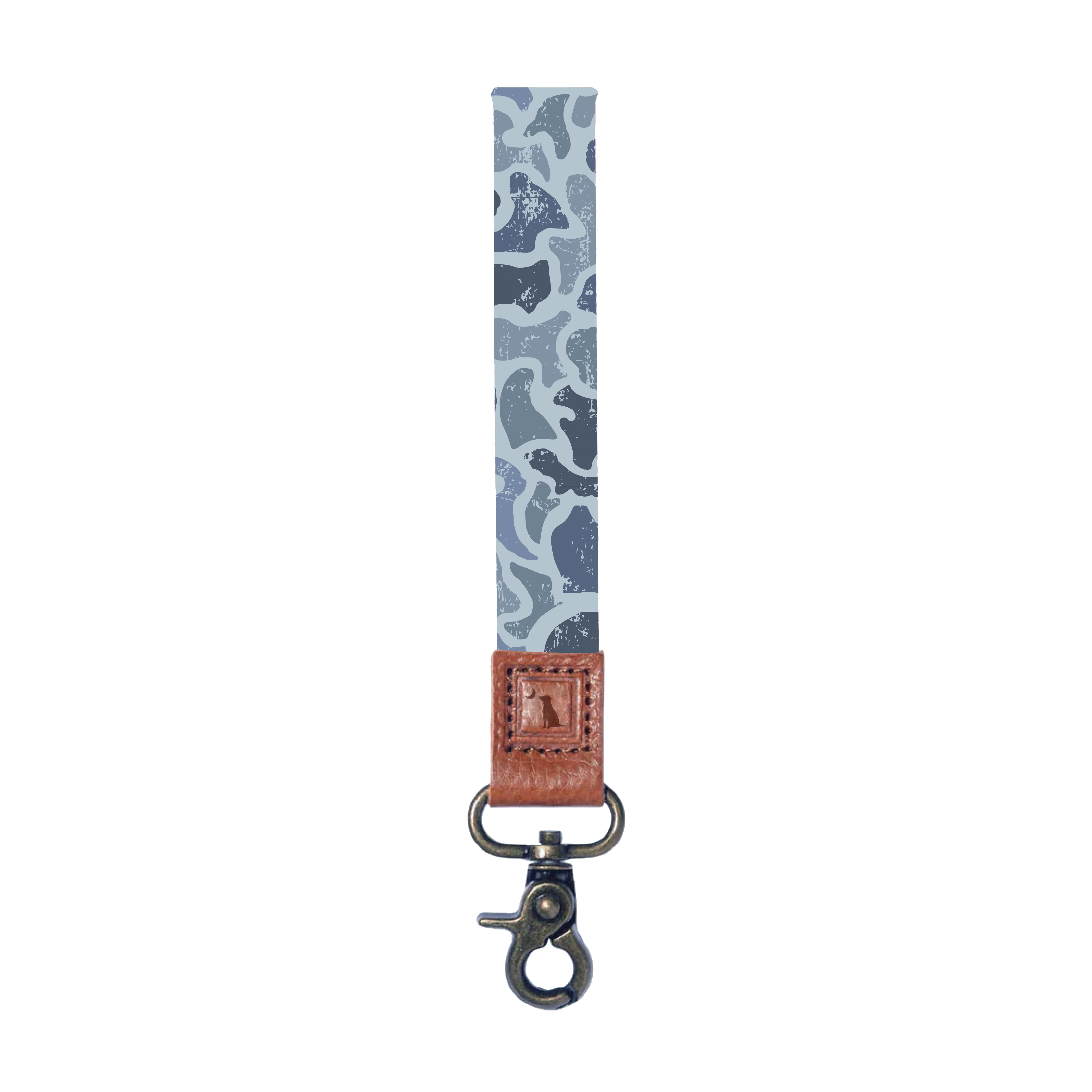 Distressed Localflage Cobalt Camo Wrist Lanyard