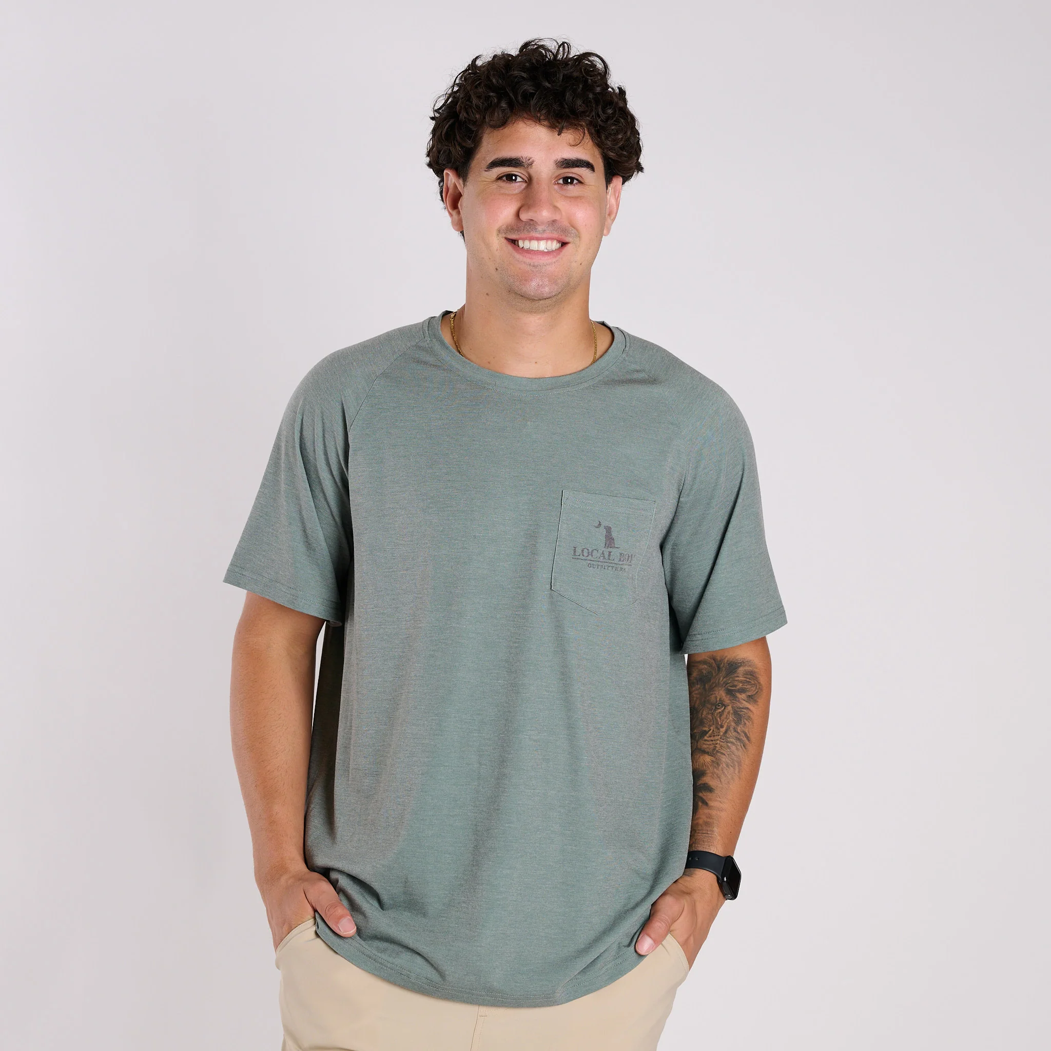 Heather Blend Signature Crewneck Short Sleeve T-Shirt - Image 3