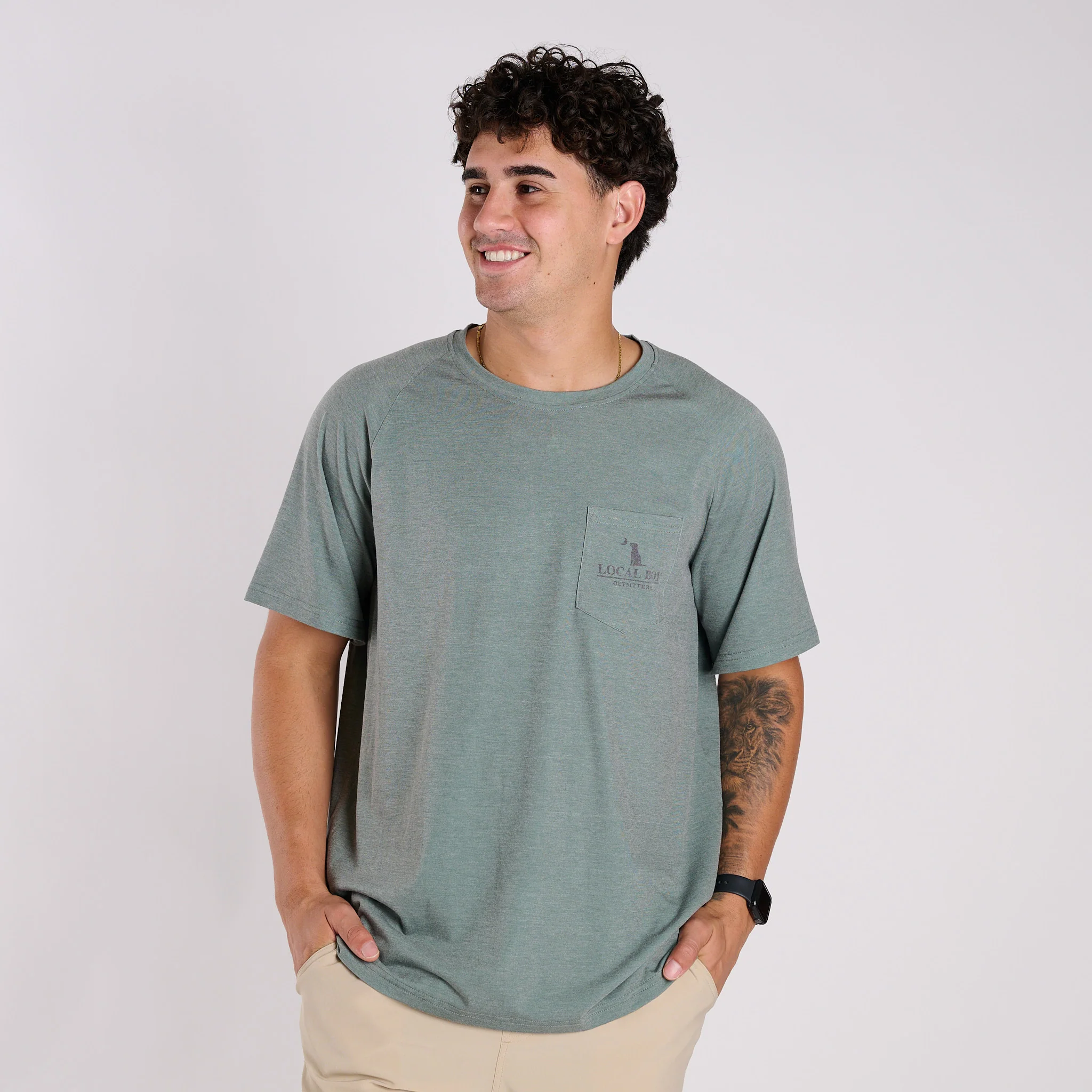 Heather Blend Signature Crewneck Short Sleeve T-Shirt - Image 4