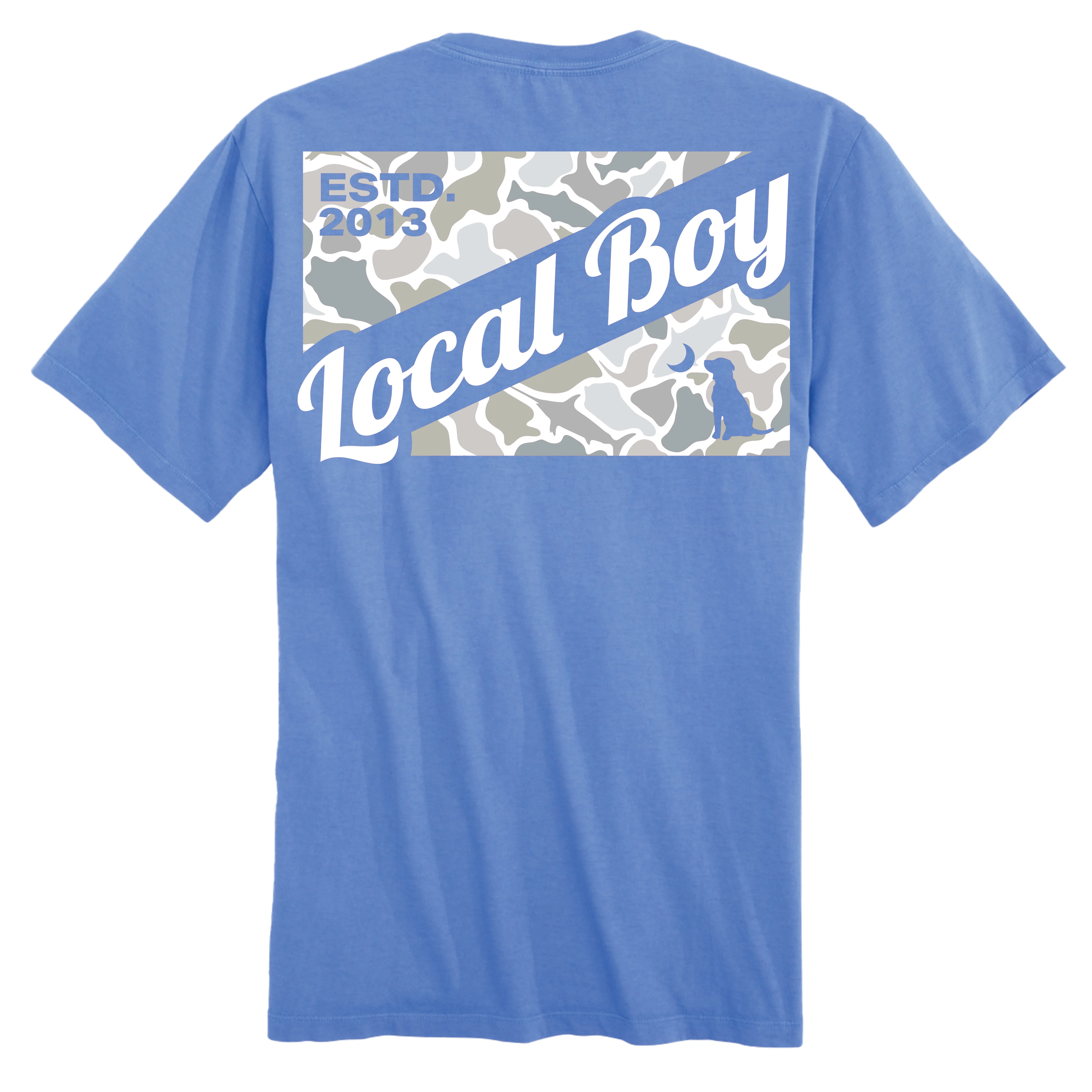 Saltwater Camo Flag Short Sleeve T-Shirt