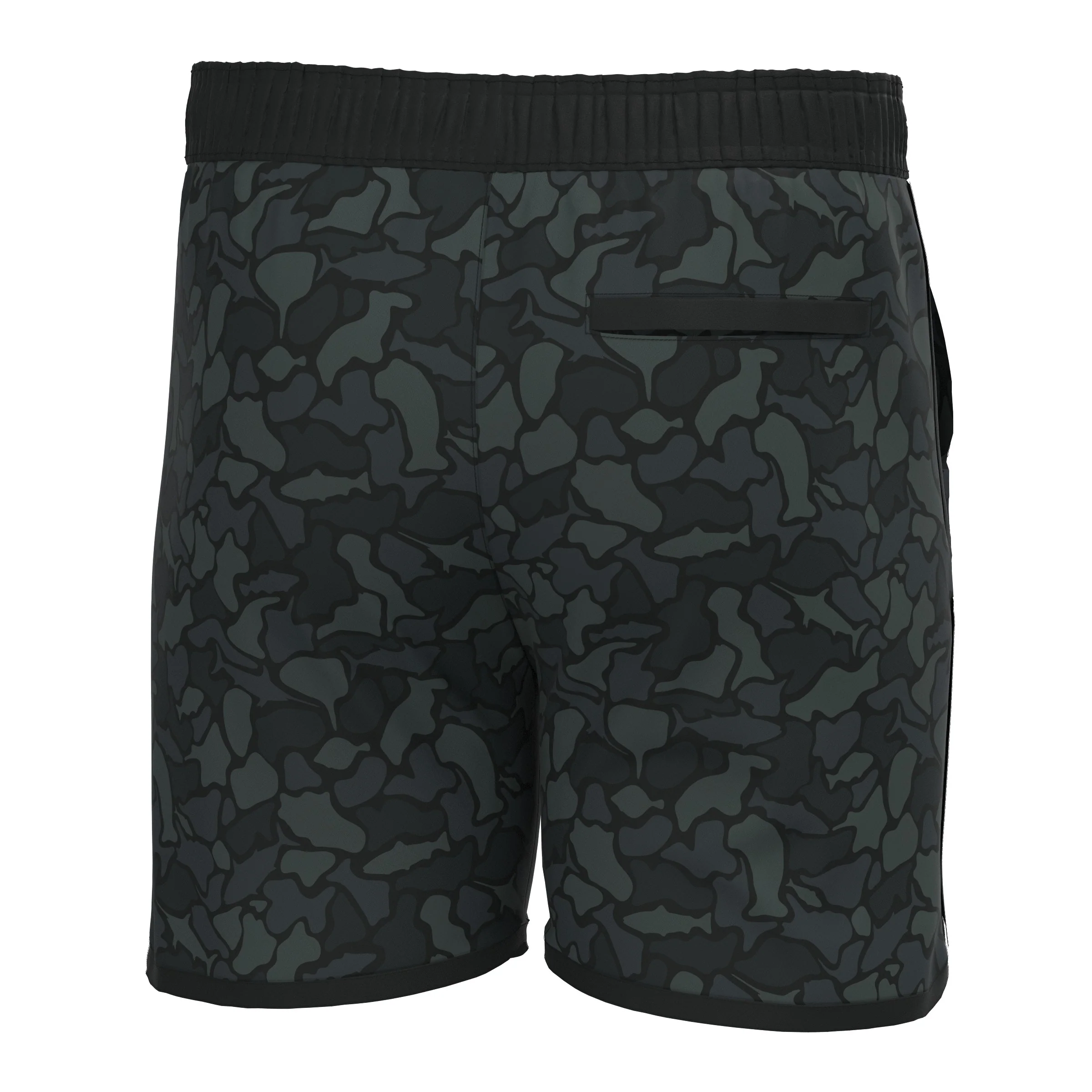 Wando Swim Trunks in Black Saltwater Camo - Image 2