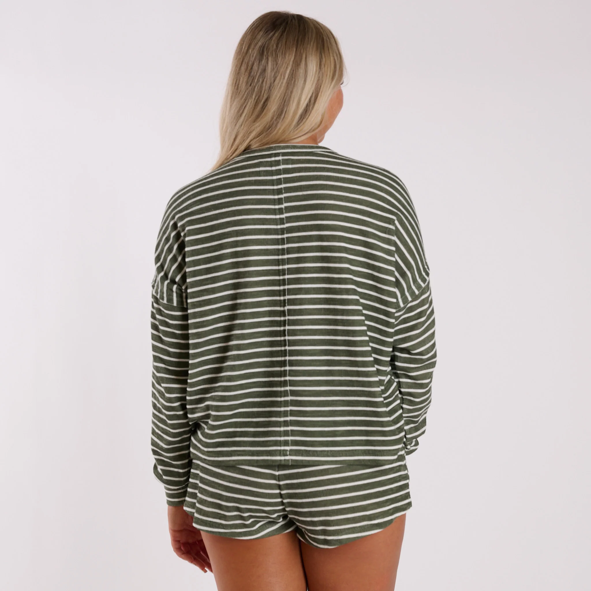 Local Girl Revive Lounge Top in Olive - Image 5