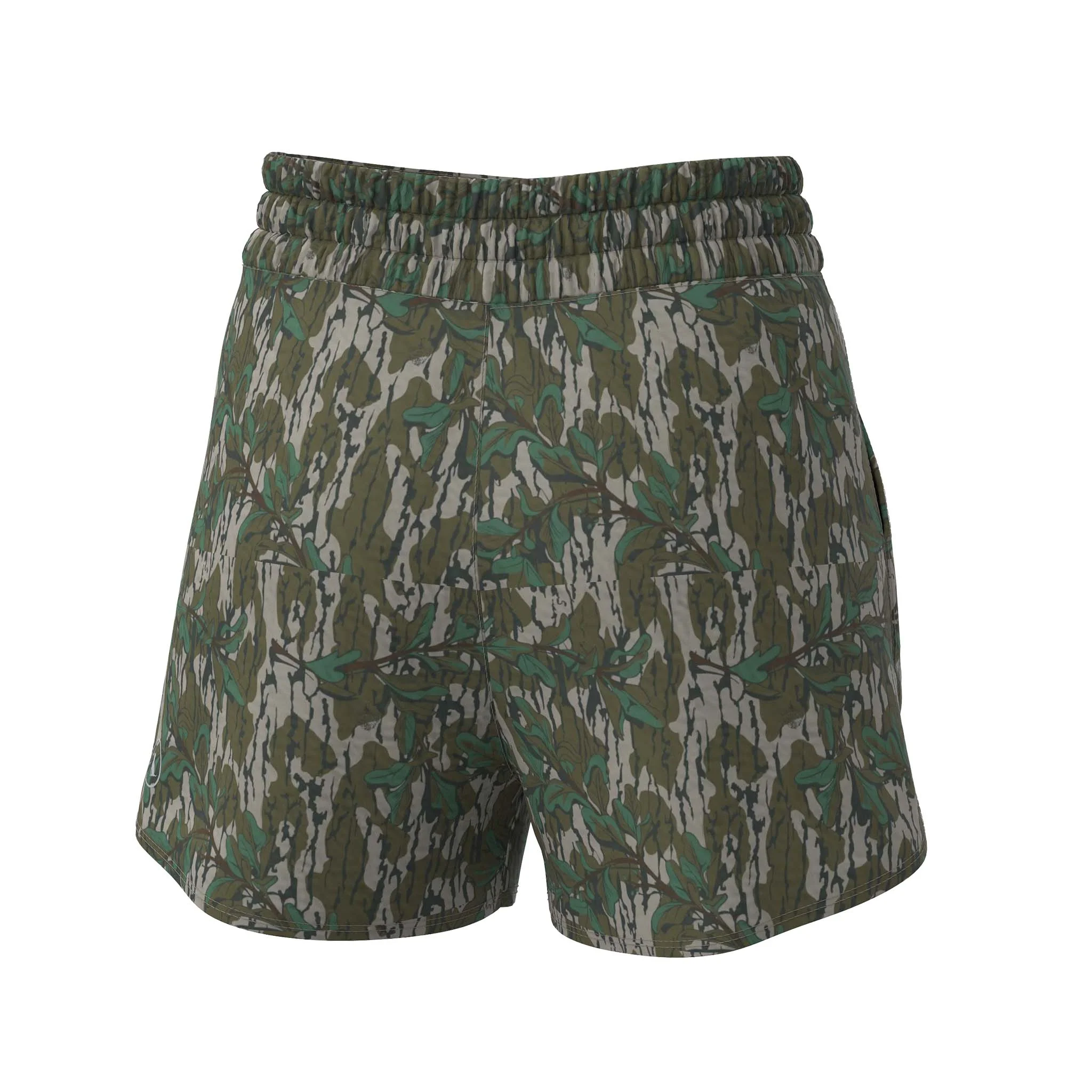 Women's High Waisted Volley Shorts in Greenleaf Camo - Image 6
