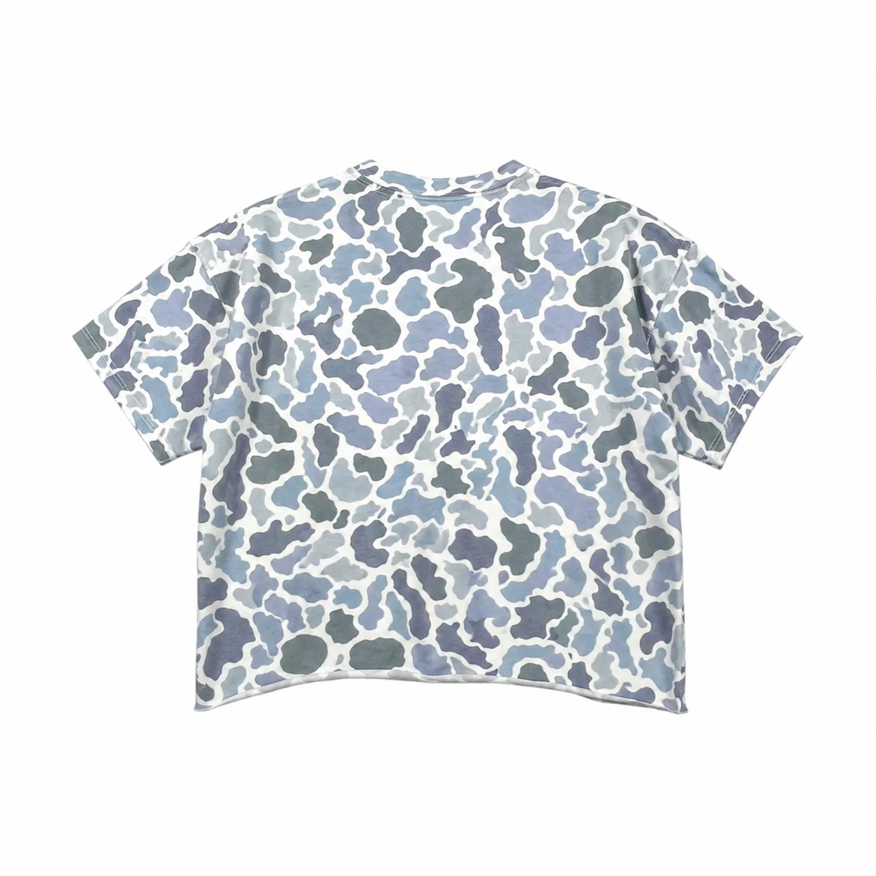 Youth Short Sleeve Boxy Crop Athletic Top in Localflage Coast - Image 3