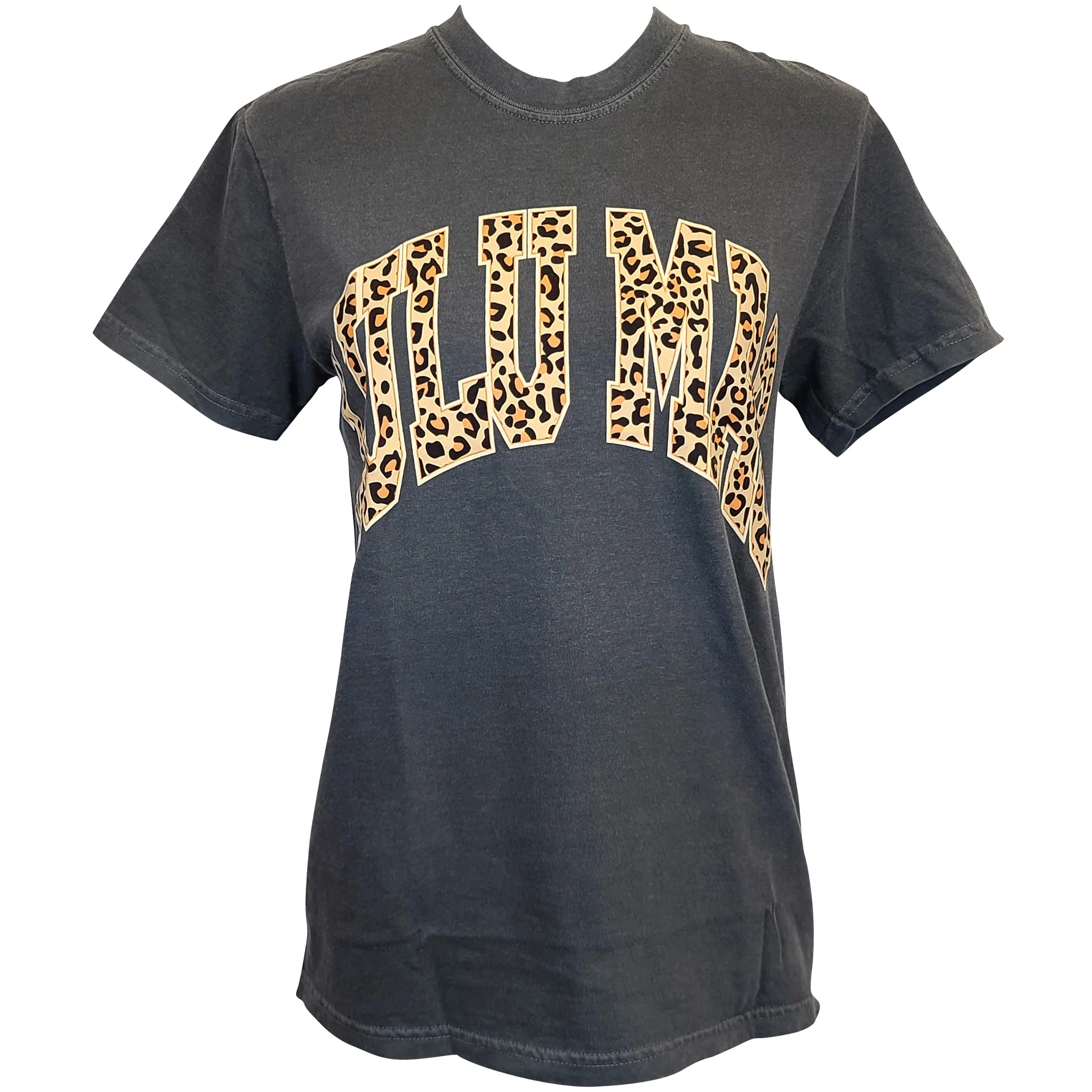 Lulu Mac Leopard Graphic Short Sleeve T-Shirt in Pepper