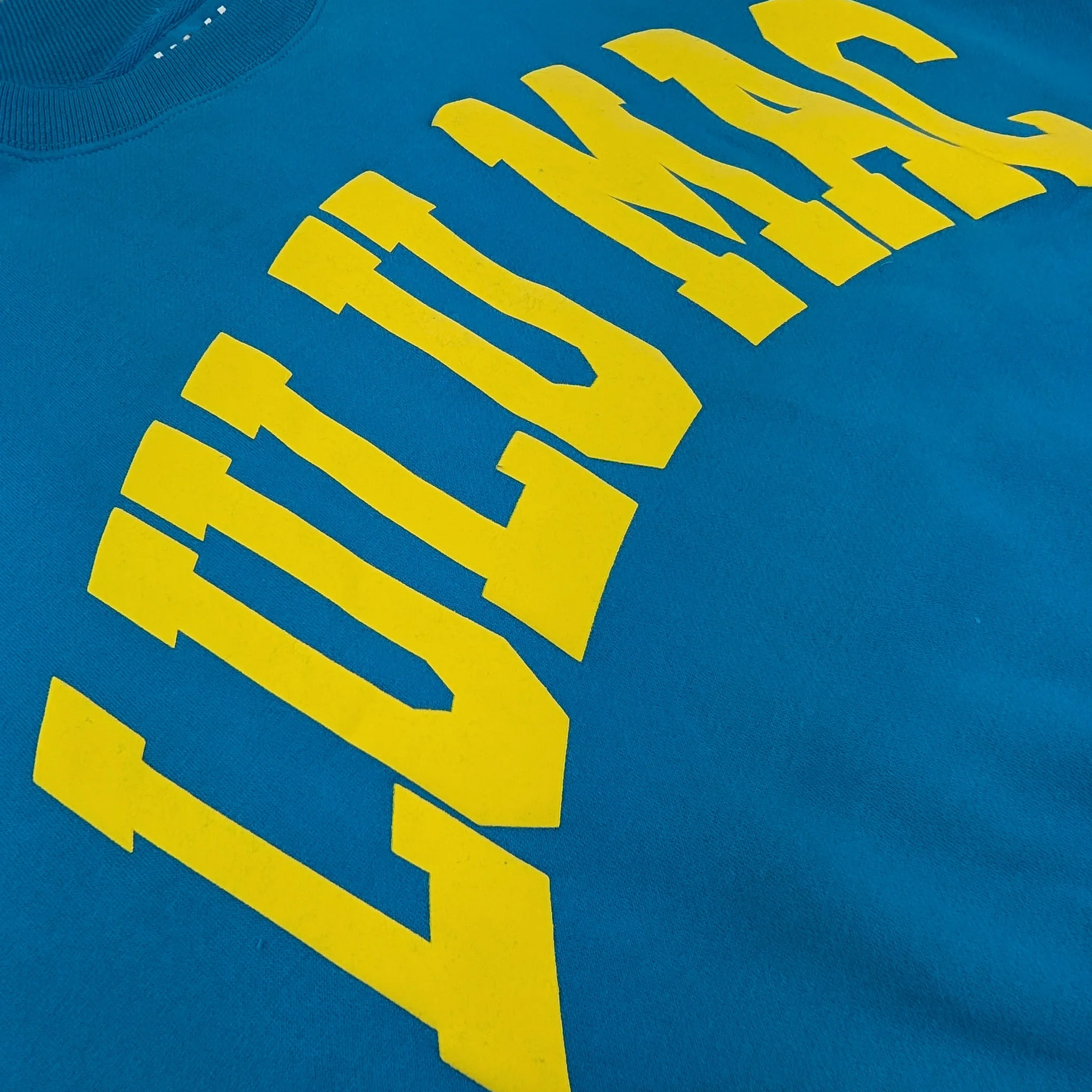 Lulu Mac Puff Crewneck Sweatshirt in Electric Blue and Yellow - Image 2