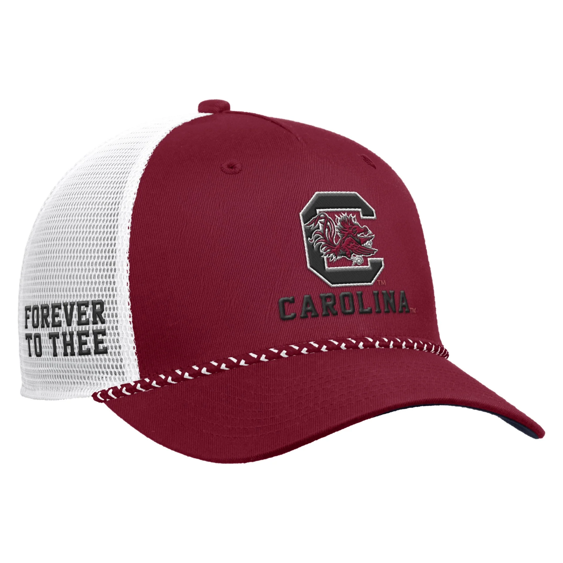 South Carolina Gamecocks Rope Trucker Hat in Crimson - Image 2