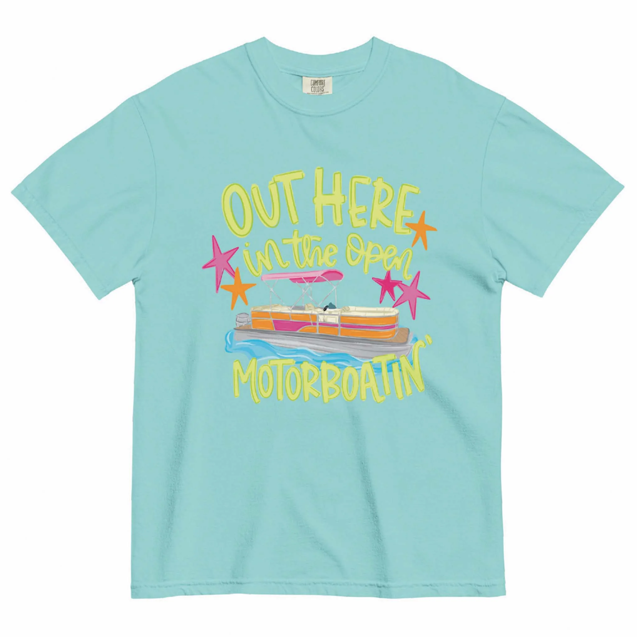 Out Here in the Open Motorboatin' Short Sleeve T-Shirt