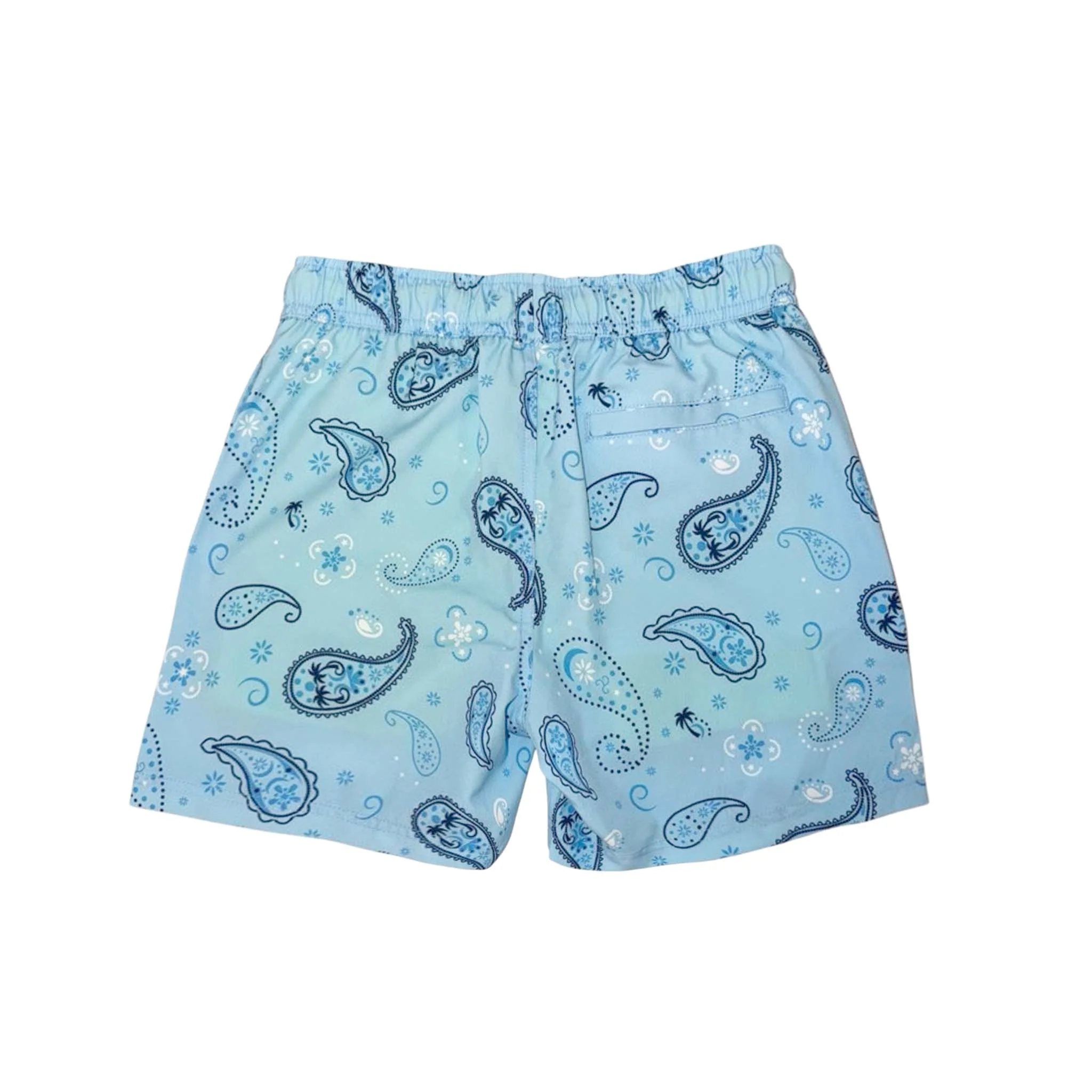 Youth Blue Paisley Swim Trunks - Image 2