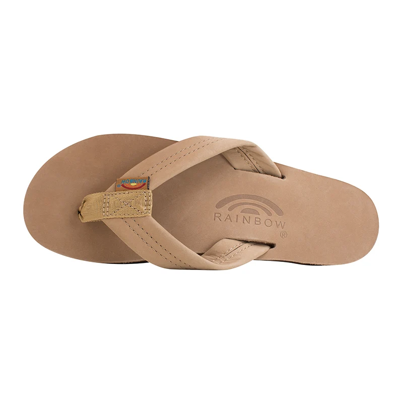 Ladies Single Layer Wide Strap Premier Leather Sandal - Image 13