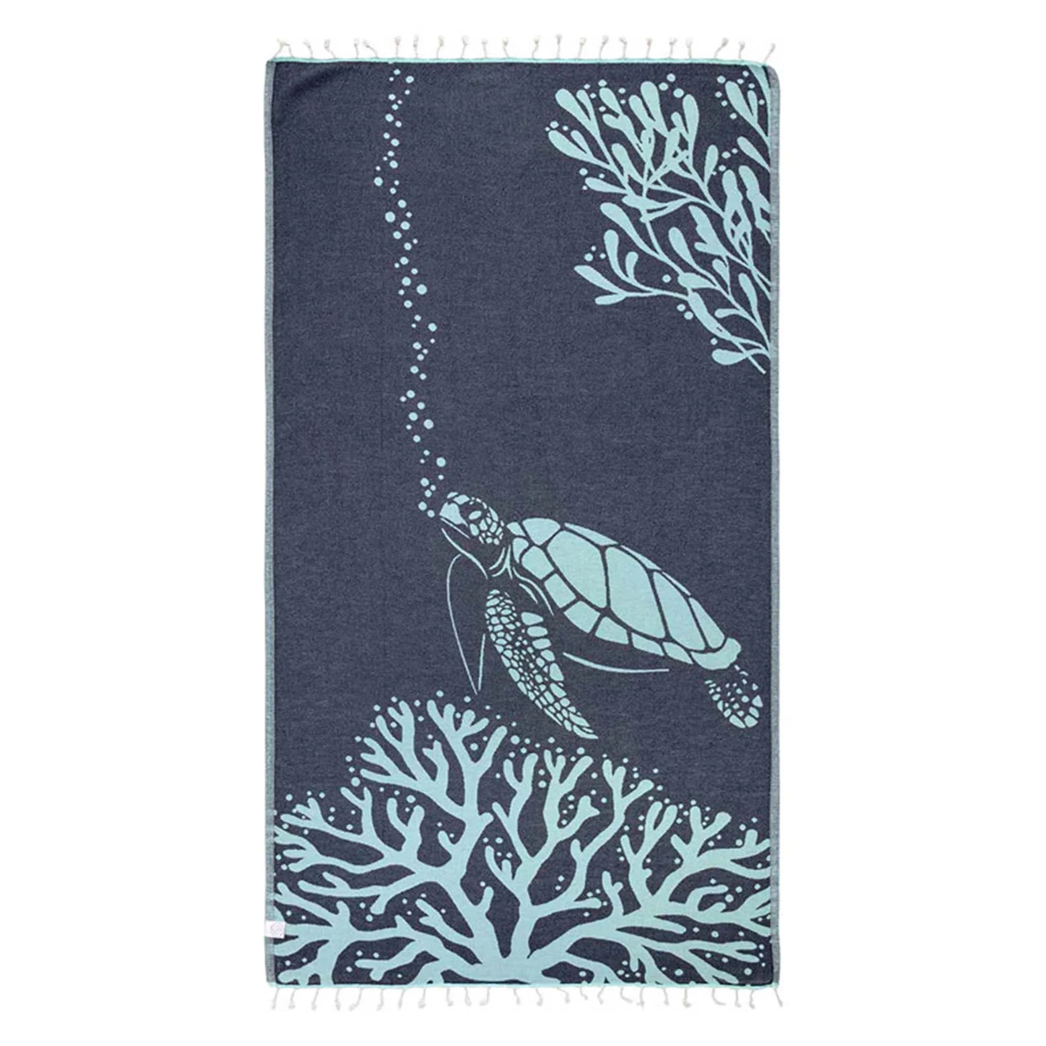 Seaglass Bubbles Turtle Towel - Image 3
