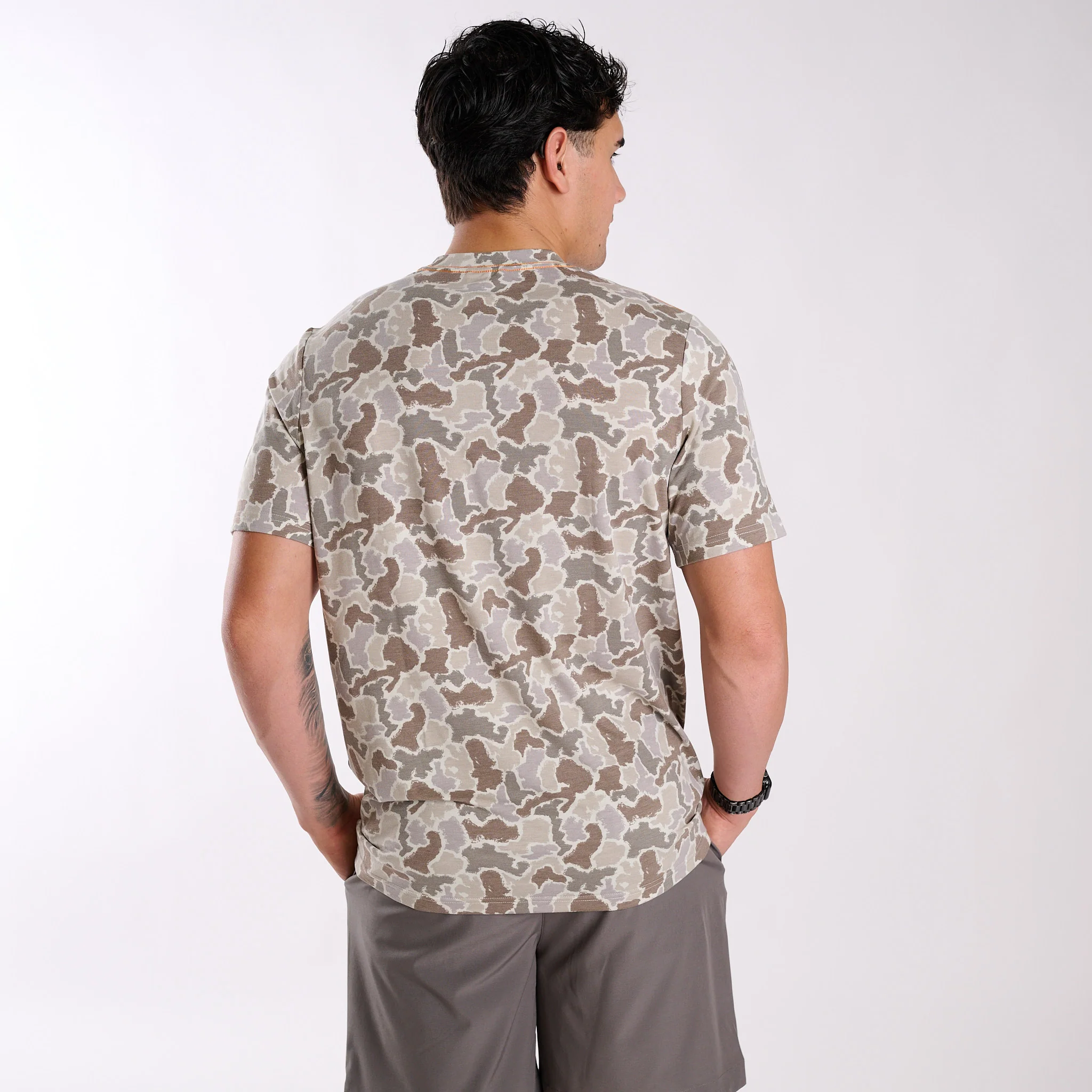 All Over Grey Camo Short Sleeve T-Shirt - Image 5