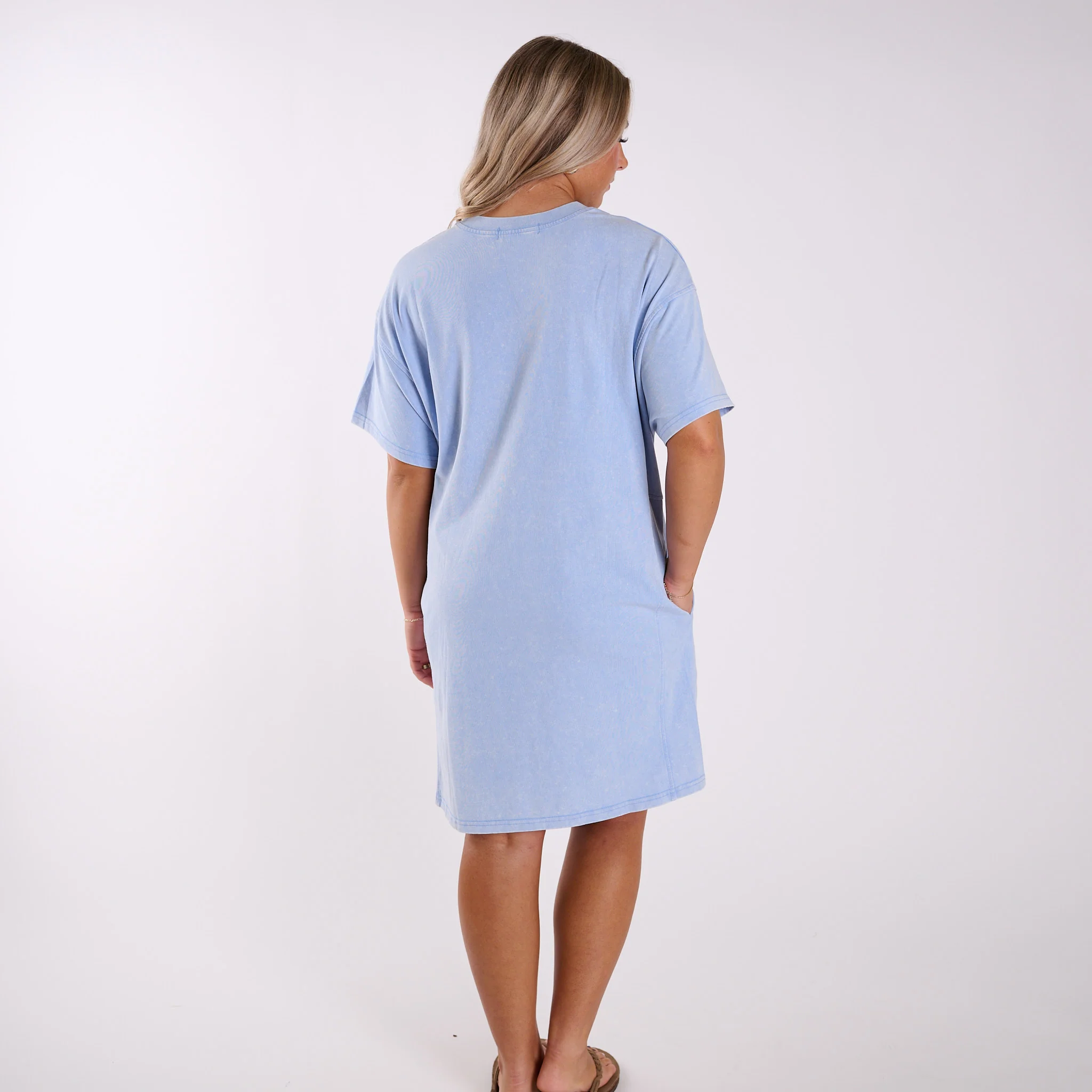 Blue Bow Knit Dress - Image 4