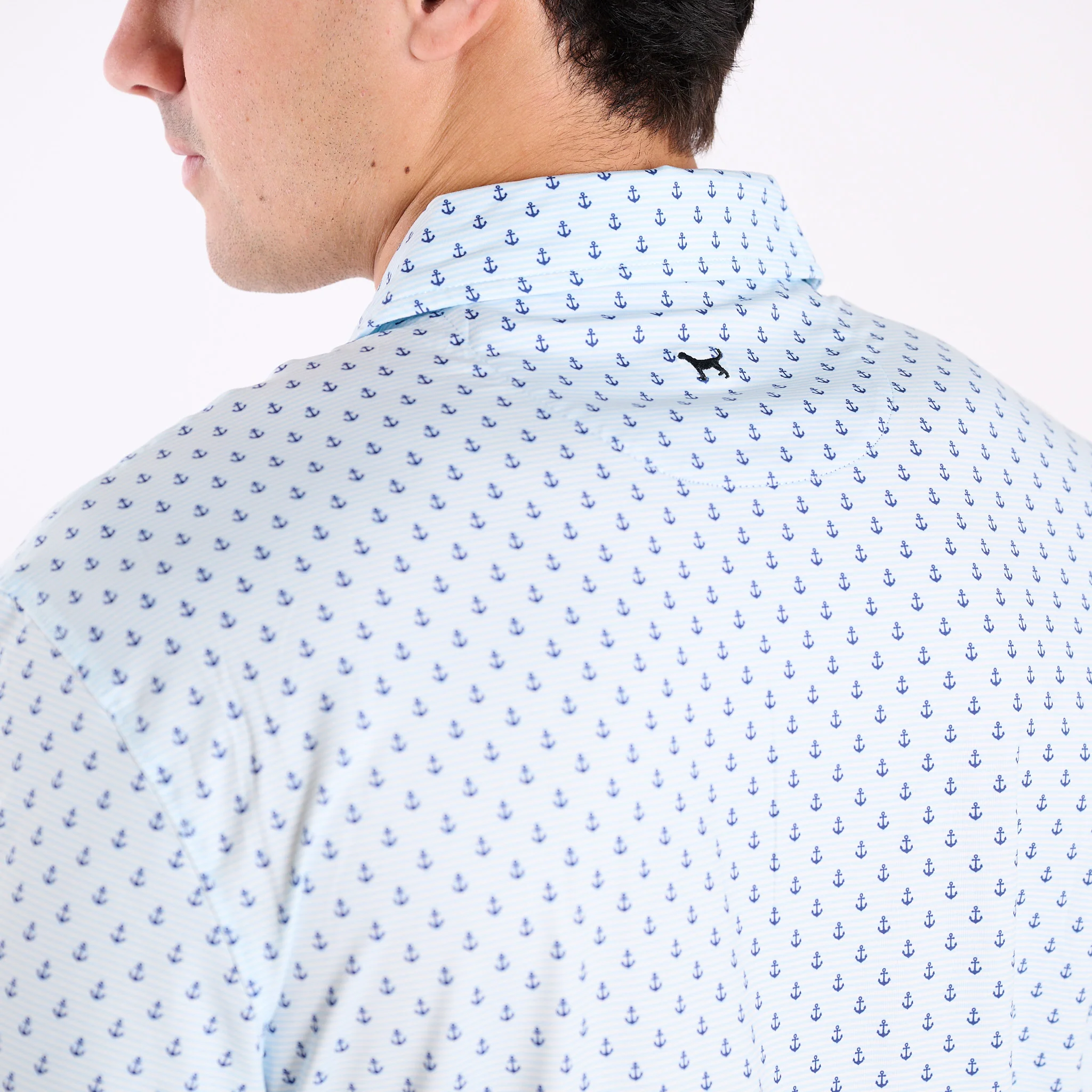 Men's Water Dude Printed Anchor Polo - Image 6