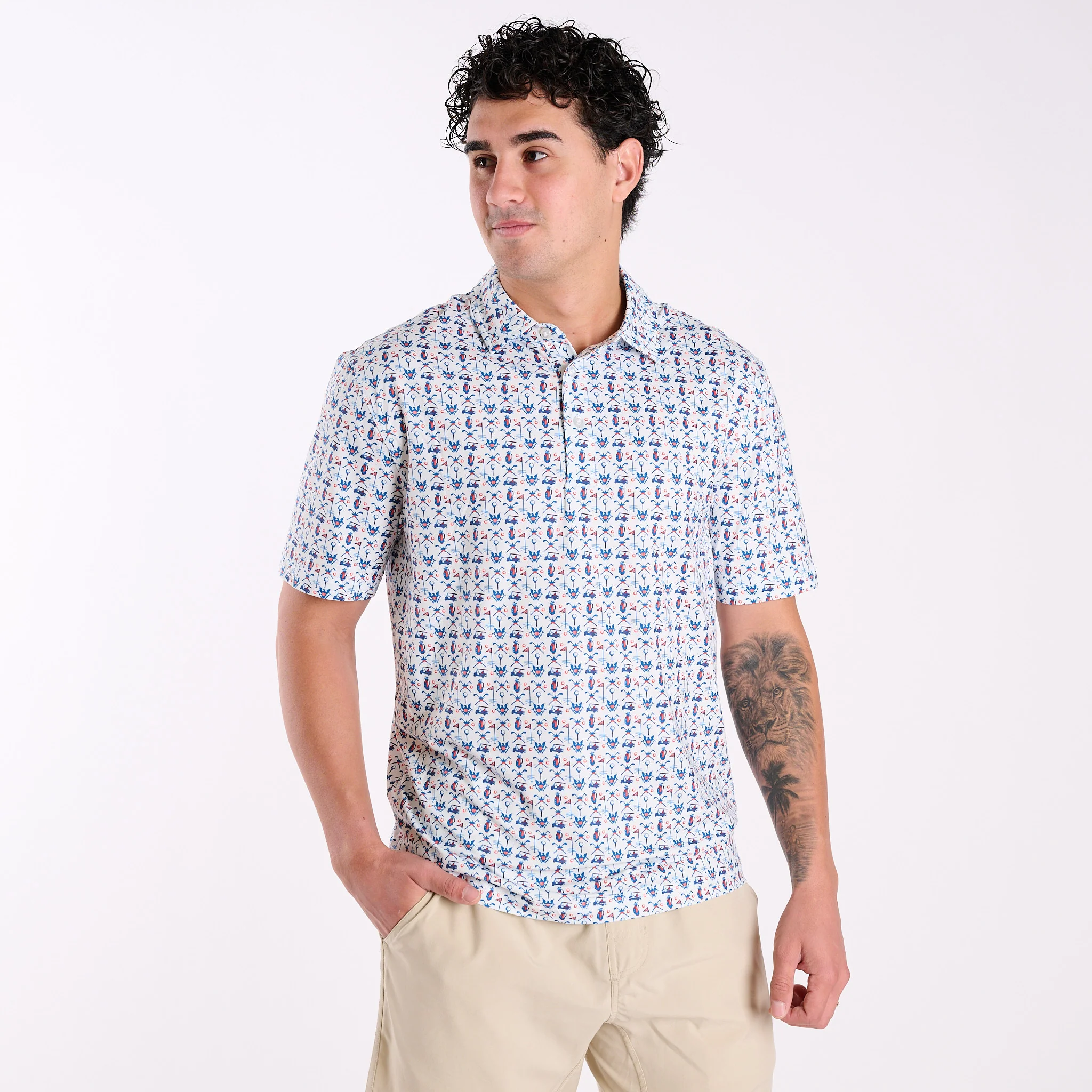 Men's Water Dude Tees and Carts Polo