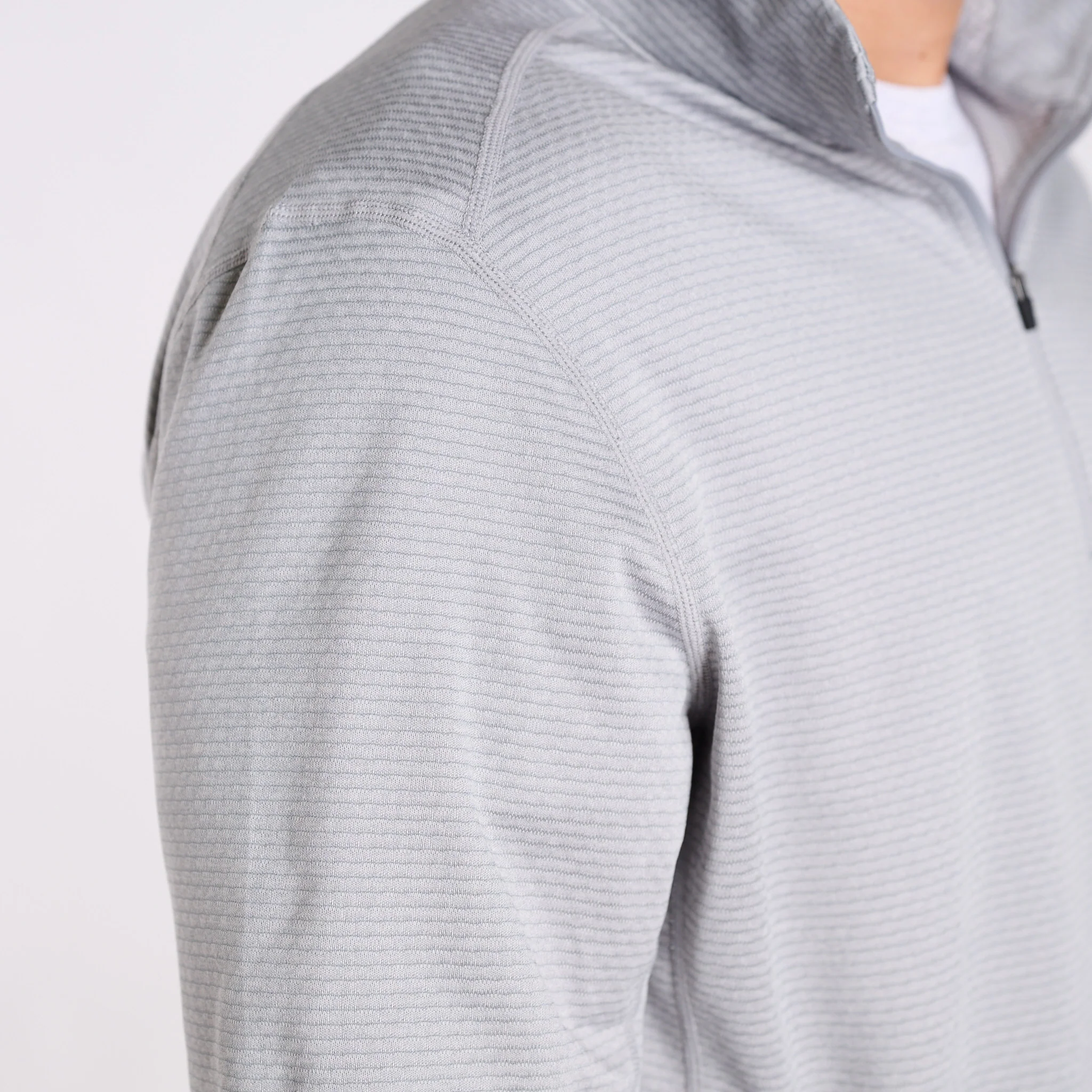 Tech Quarter Zip Pullover in Ash - Image 3