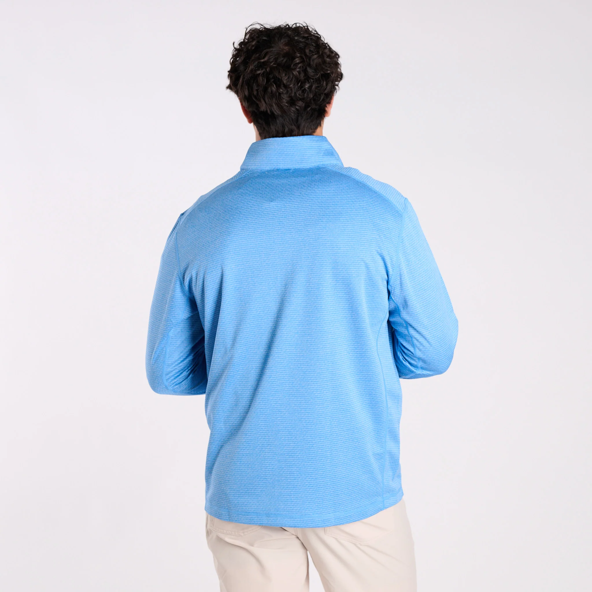 Tech Quarter Zip Pullover in Sky - Image 5