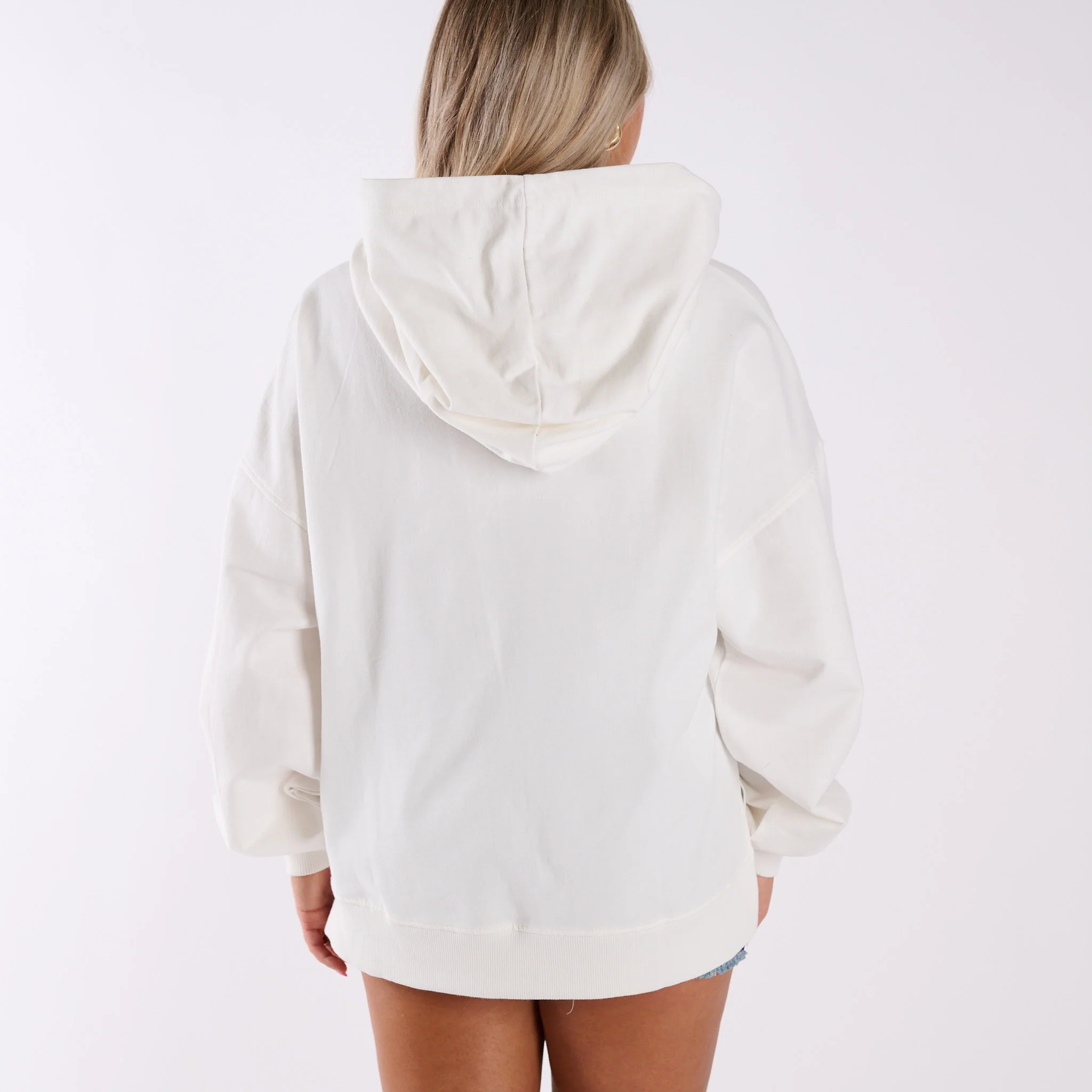 USA Floral Fill Hoodie in White - Image 4