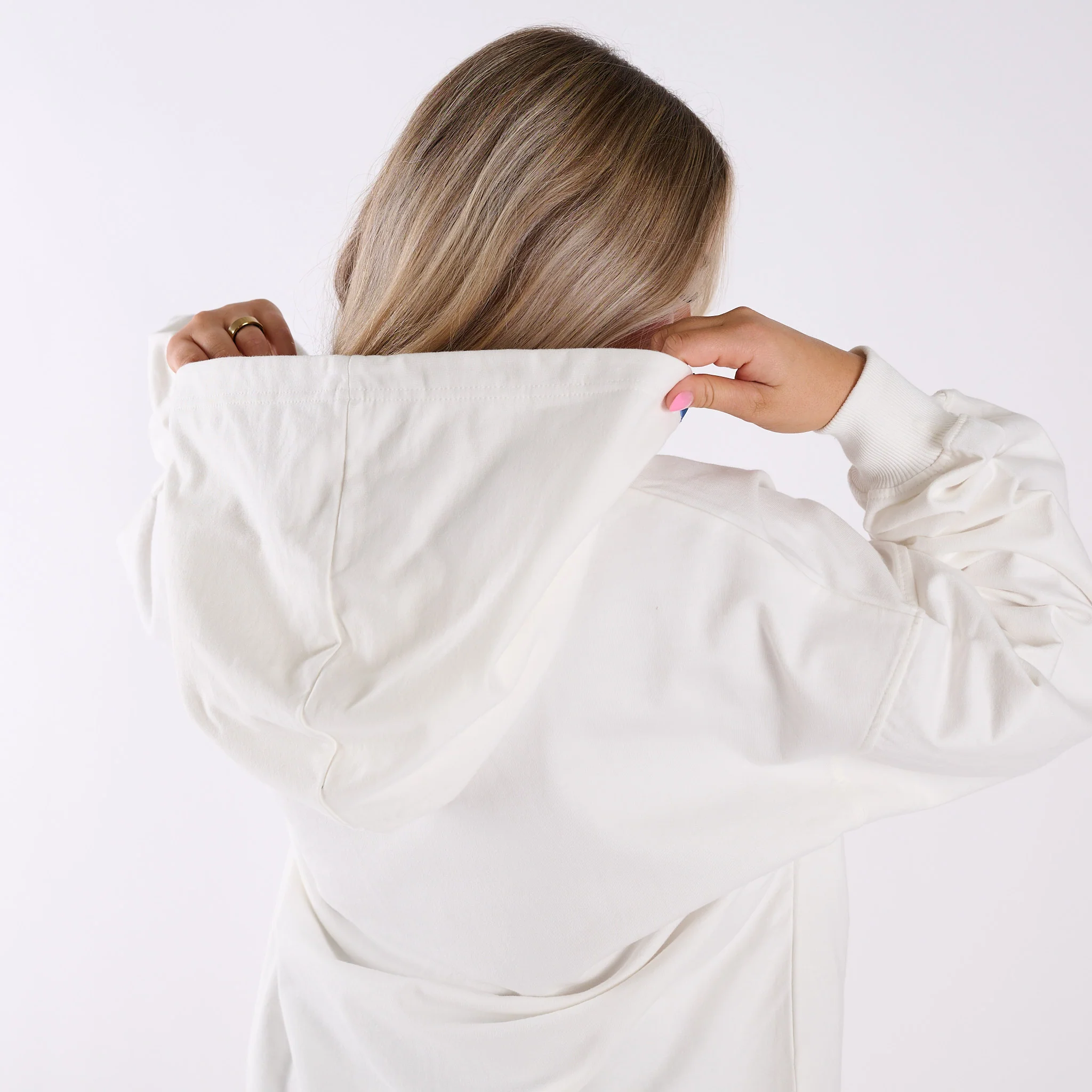 USA Floral Fill Hoodie in White - Image 5