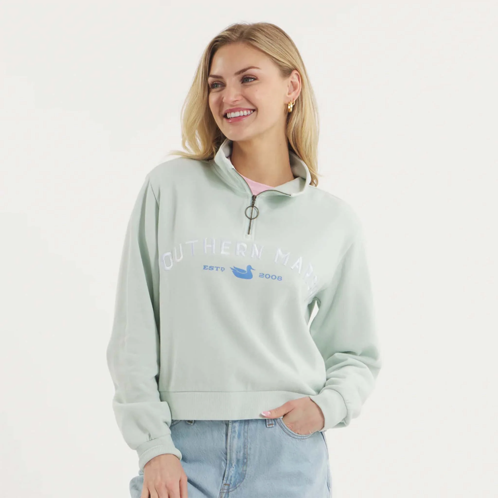 Women's SEAWASH™ Vintage 1/4 Zip Crewneck - Image 5