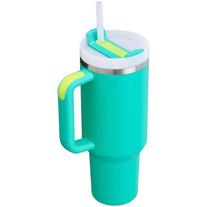 The 40oz Quencher H2.0 Flowstate™ Tumbler in Tropical Teal - Image 3