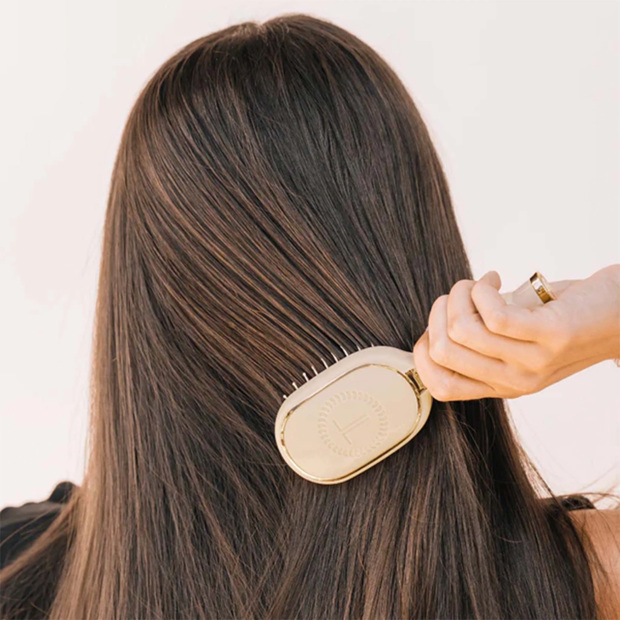 Mini Detangler Hair Brush in Tan - Image 11