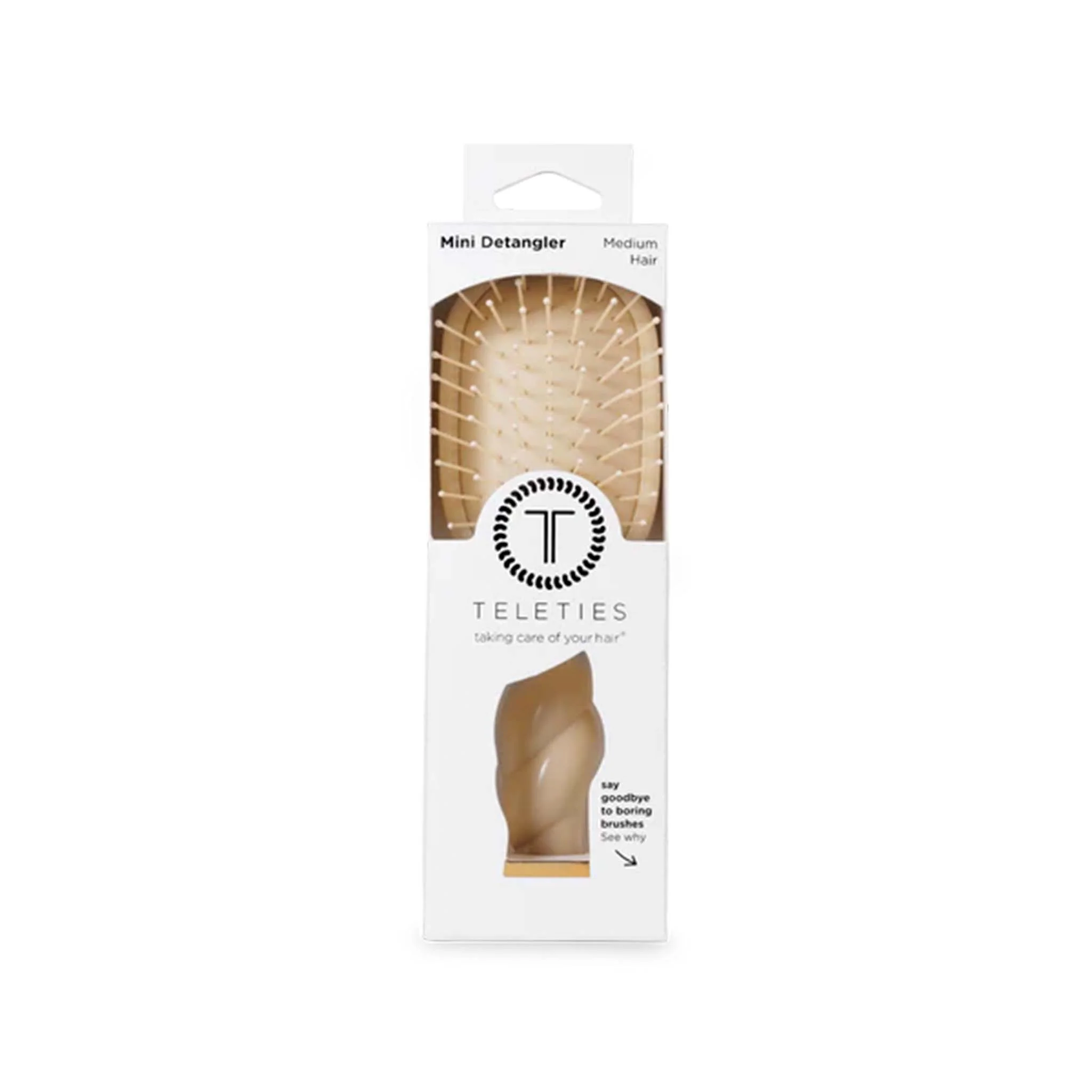 Mini Detangler Hair Brush in Tan - Image 5
