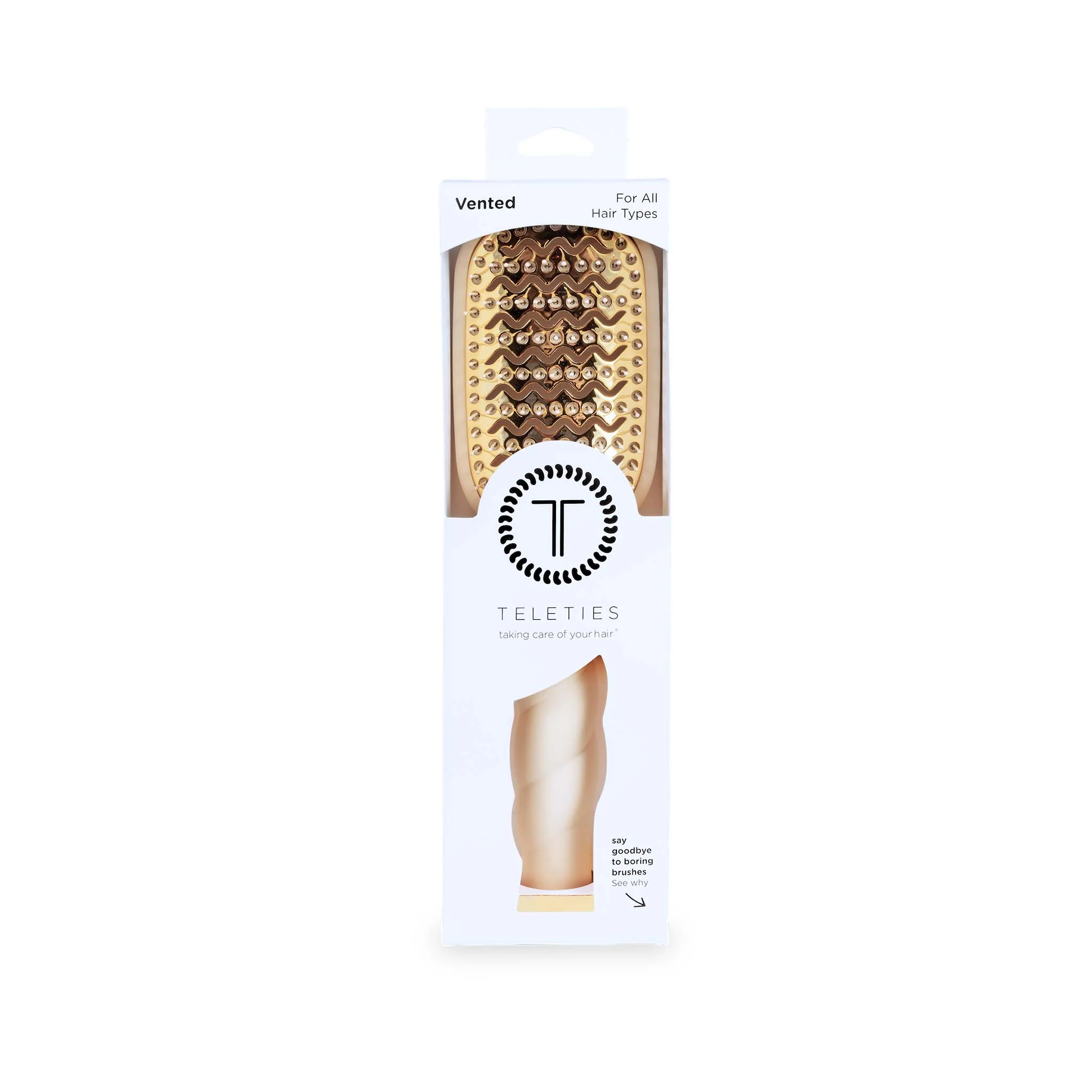 Tan Vented Paddle Hair Brush - Image 2