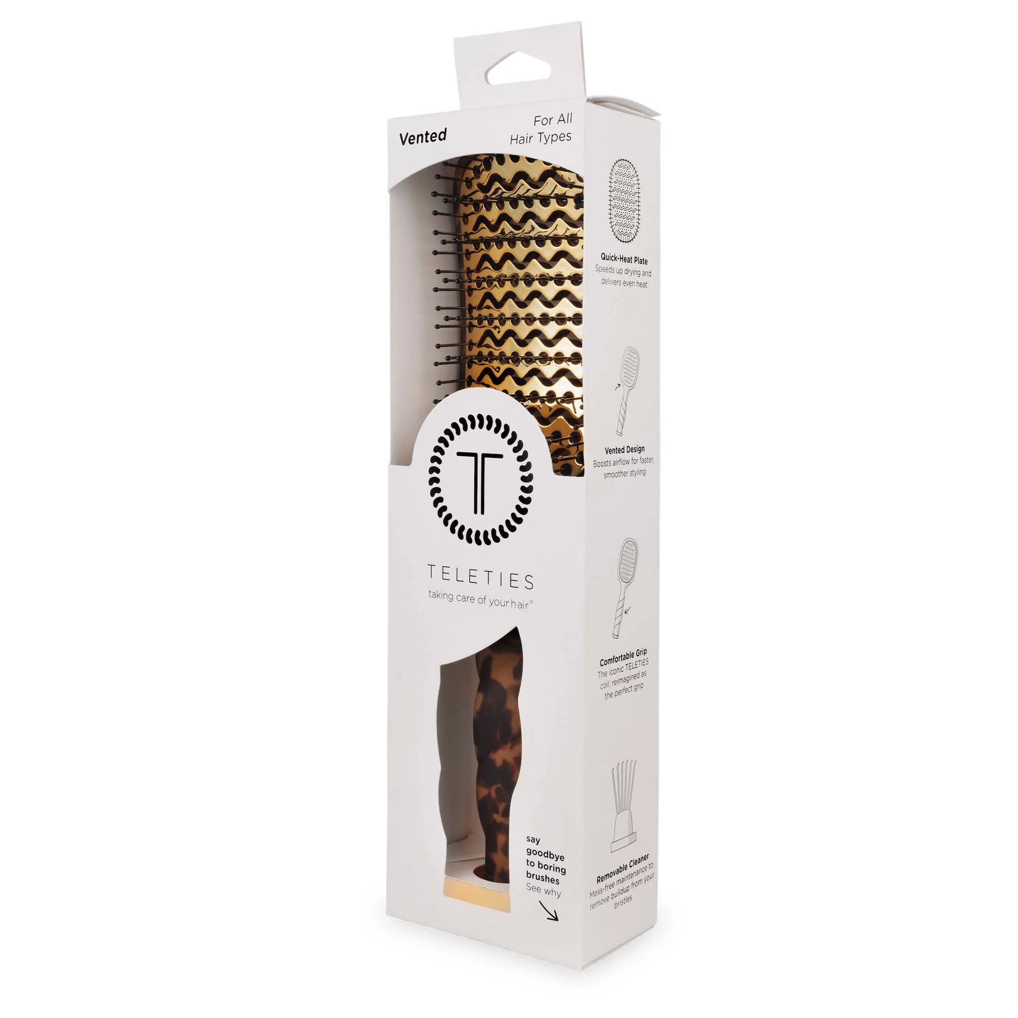Tortoise Vented Paddle Hair Brush - Image 6