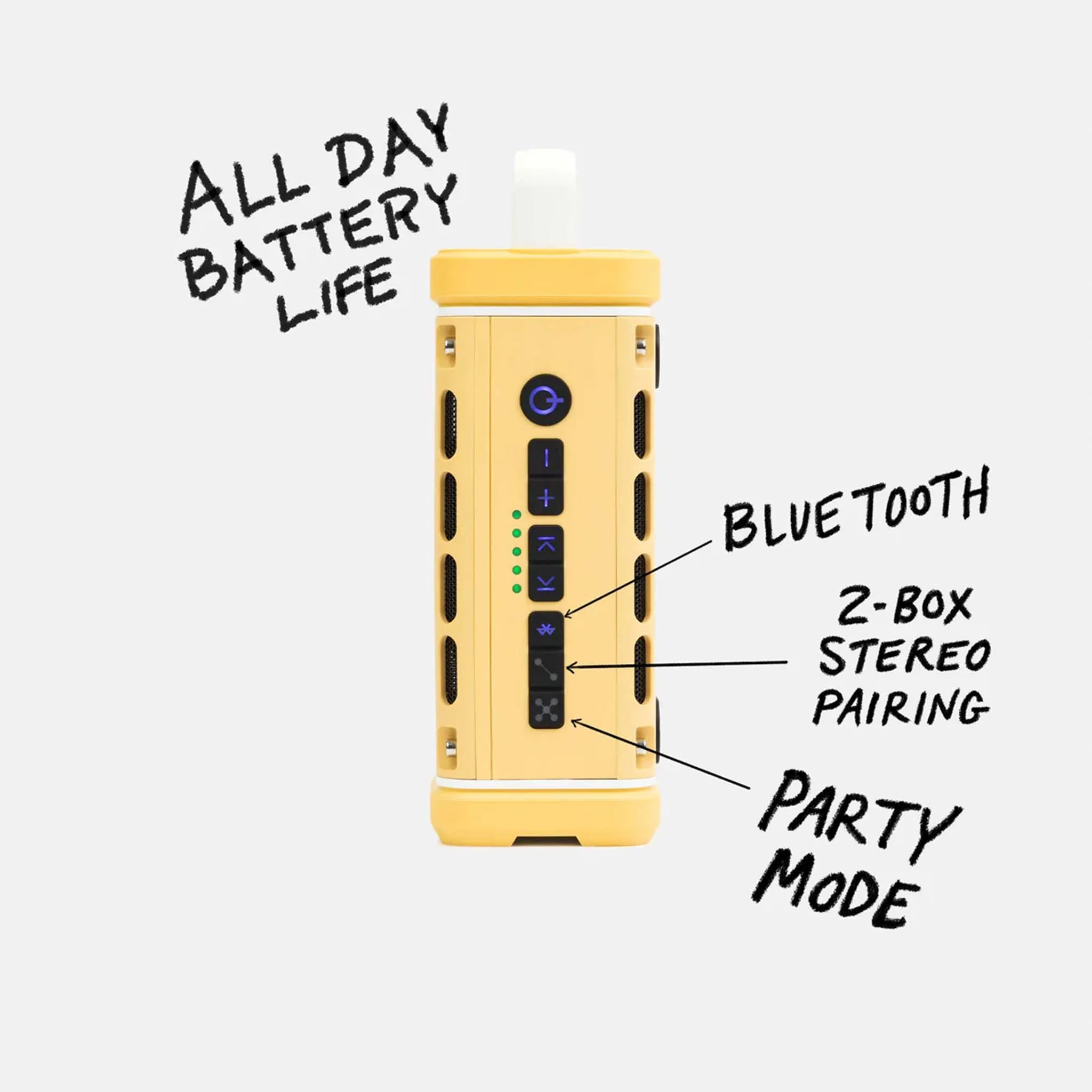 TurtleBox Ranger Portable Speaker in Fighting Lady Yellow - Image 4