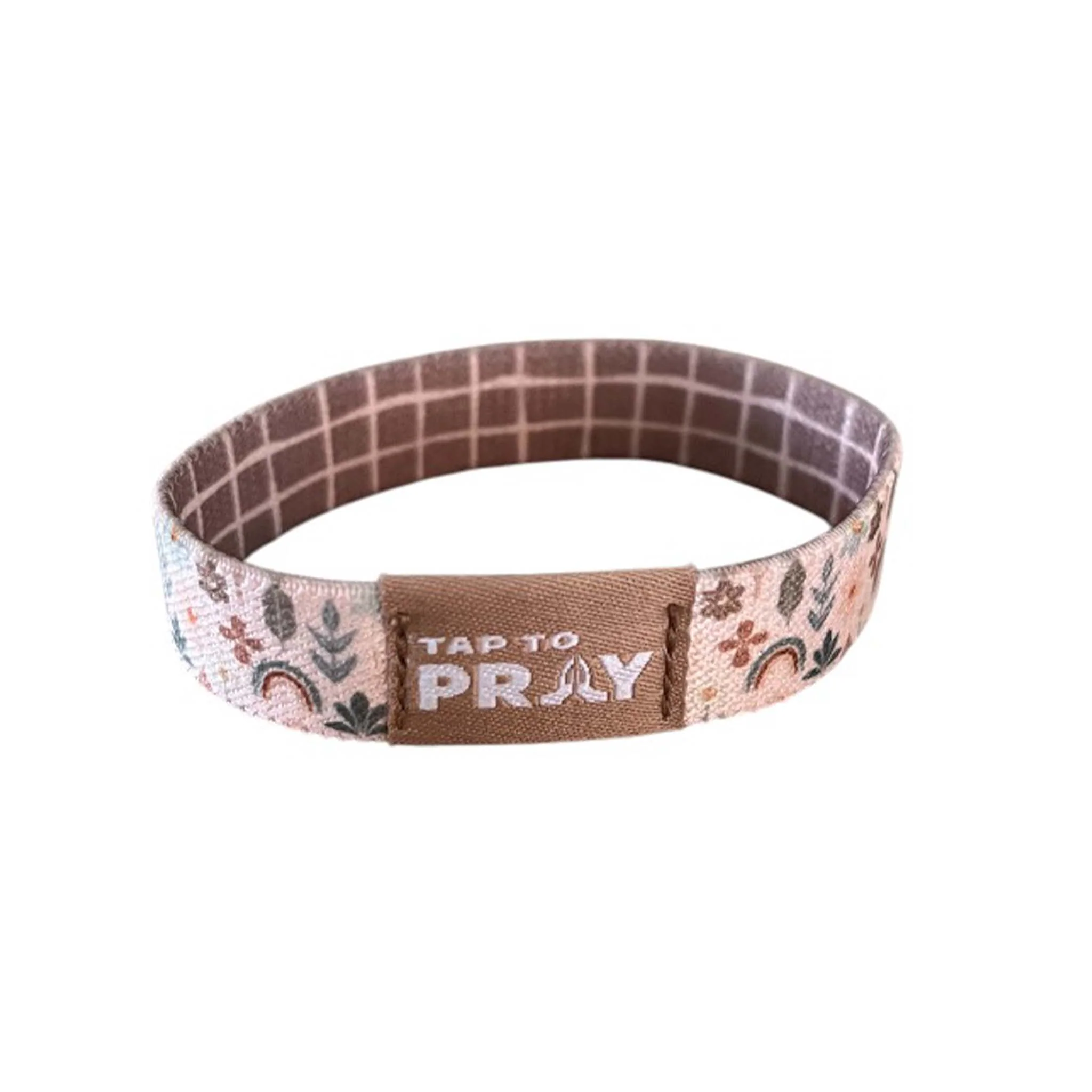 Tap To Pray Wristband in Prairie Plaid - Image 2