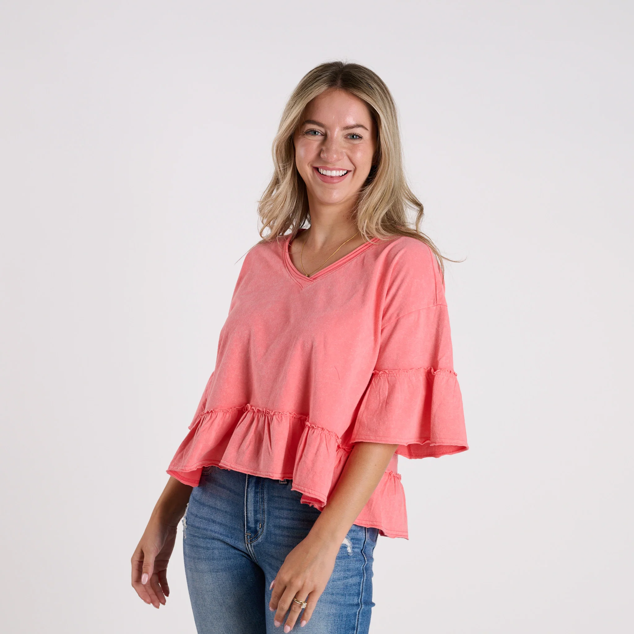 Babydoll Jersey Short Sleeve Top - Image 7
