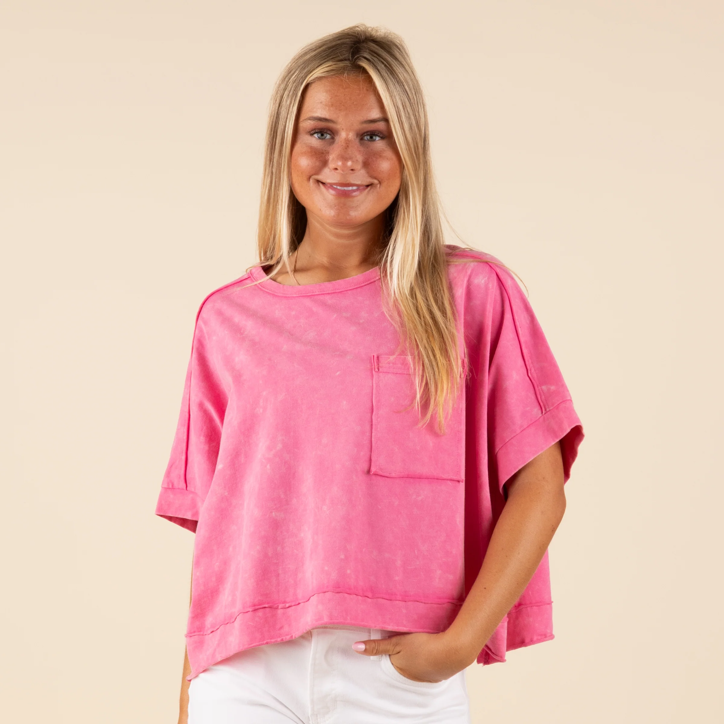 Boxy Pocket Short Sleeve Crop Top - Image 8
