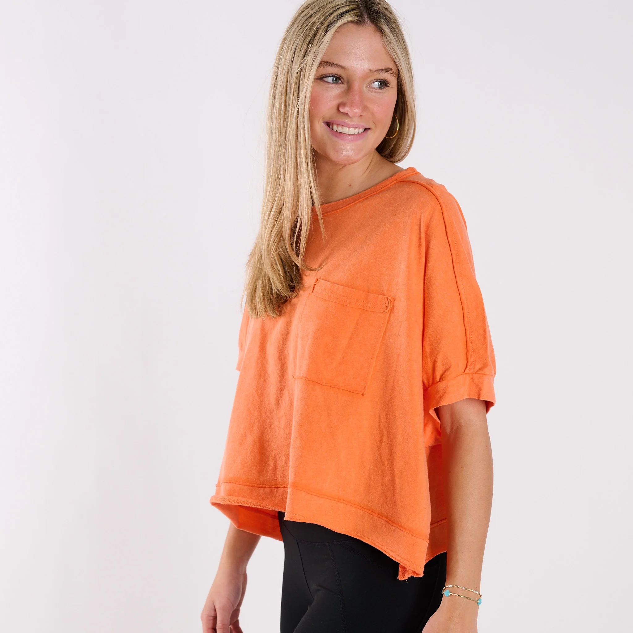 Oversized Boxy Pocket Cropped Shirt - Image 10