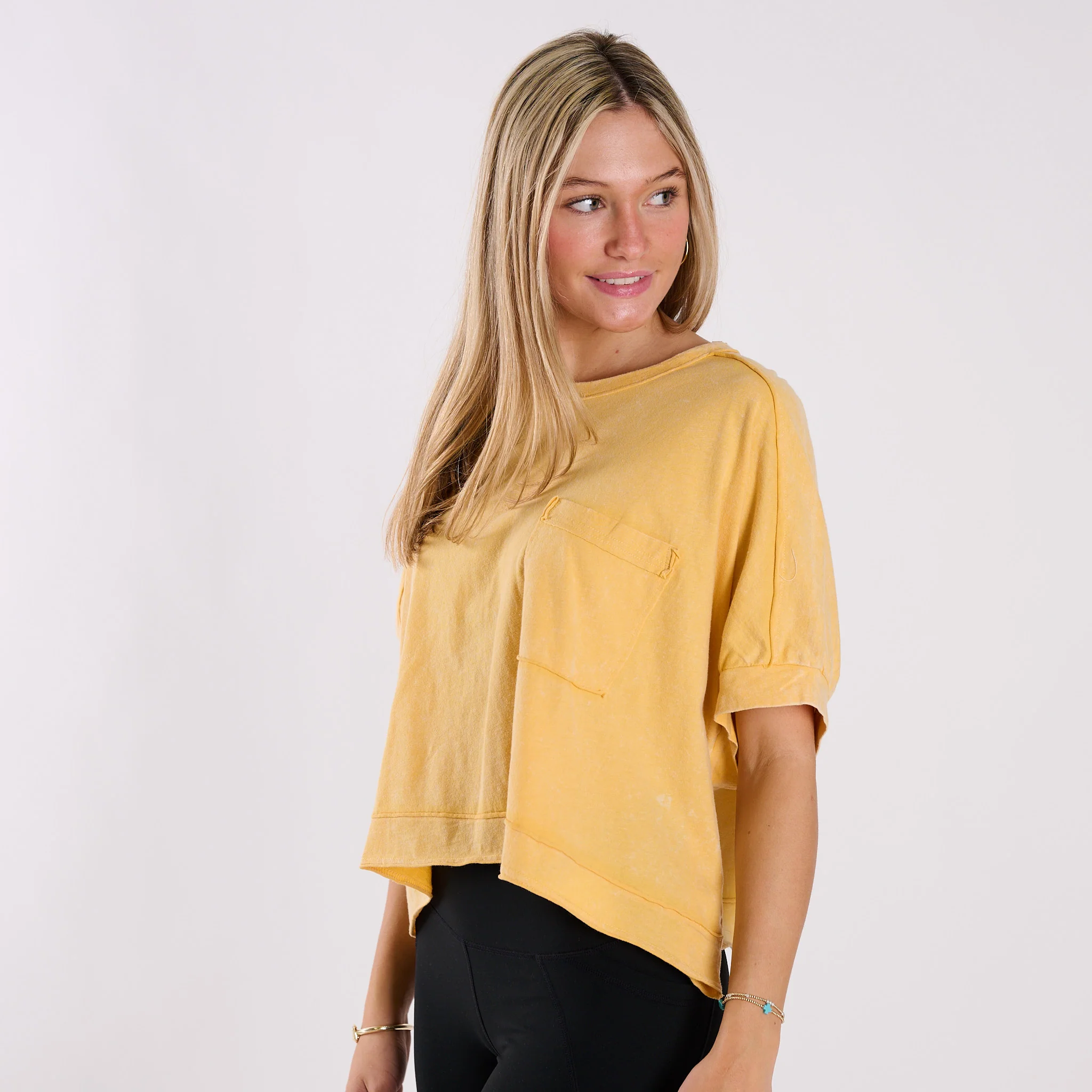 Oversized Boxy Pocket Cropped Shirt - Image 19
