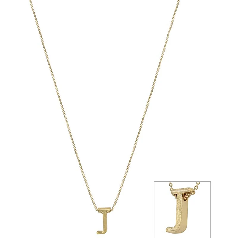 Typewriter Block Letter Initial Necklace - Image 6