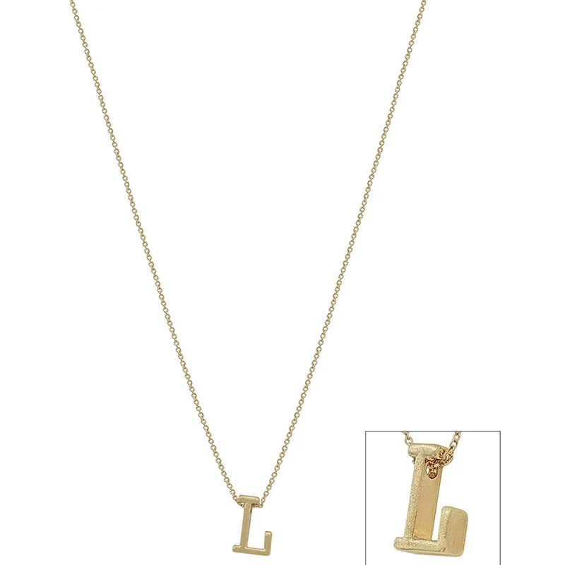 Typewriter Block Letter Initial Necklace - Image 8