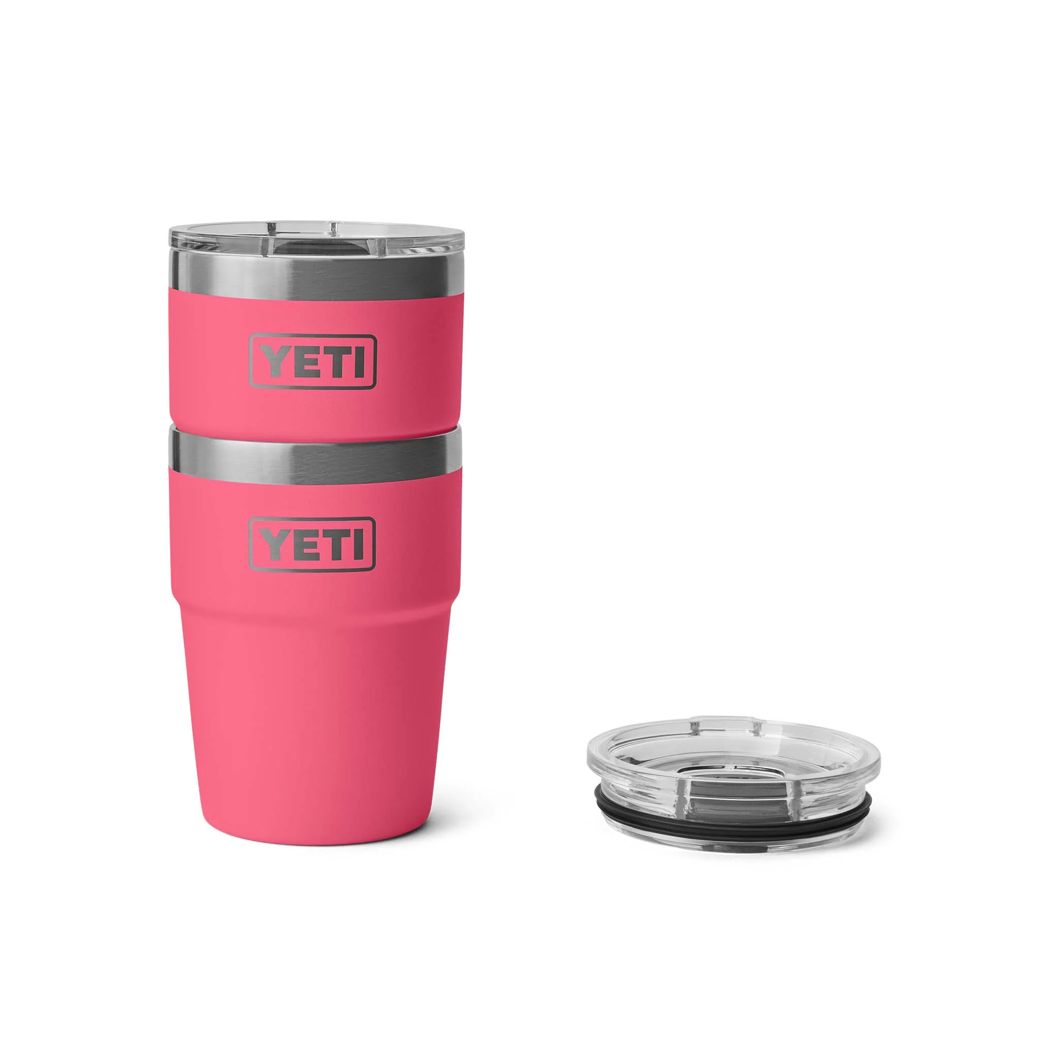 Tropical Pink 16oz Rambler Stackable Cup - Image 3