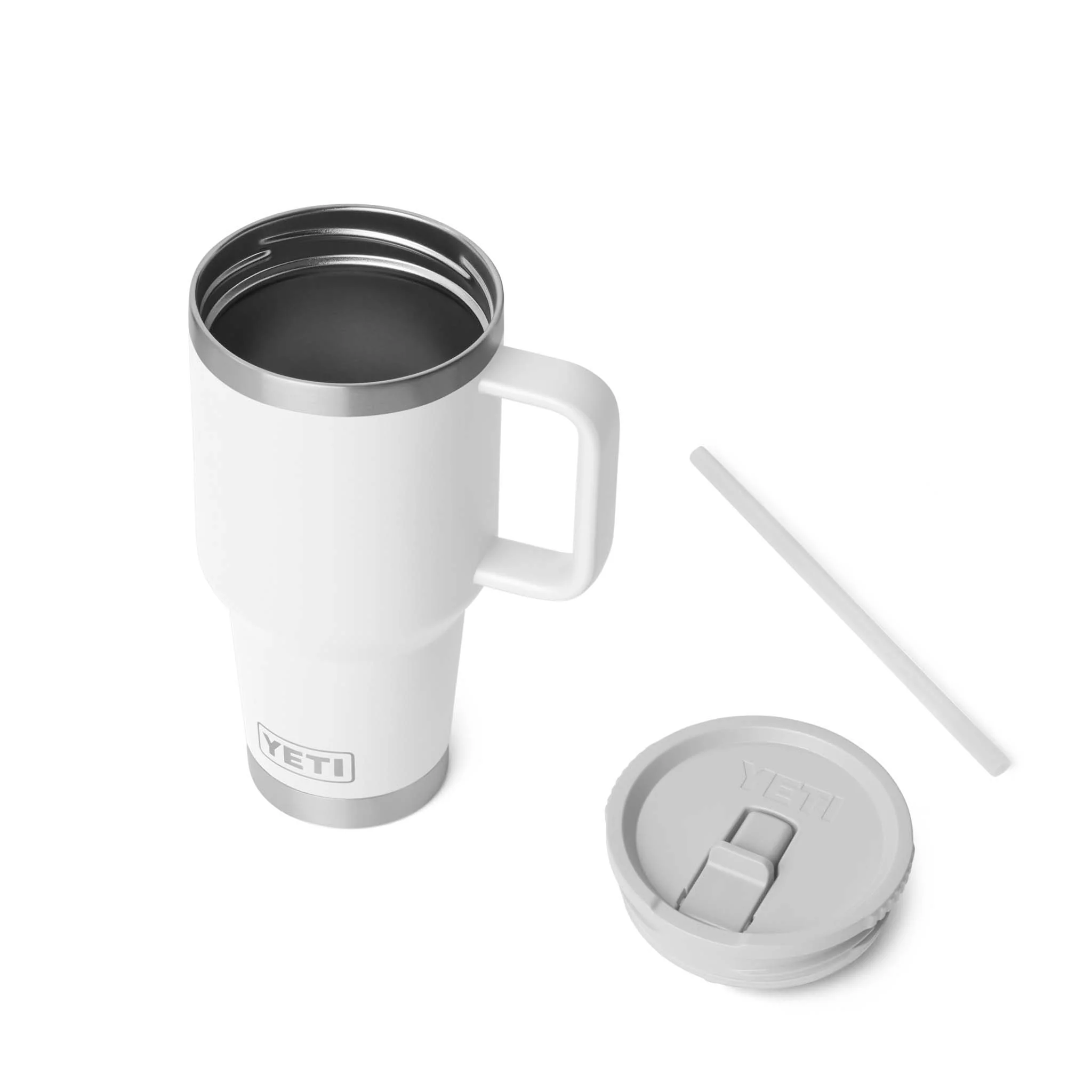 White 30oz Travel Straw Mug - Image 6